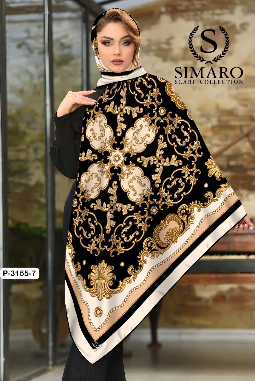 روسری حریر کرپ 