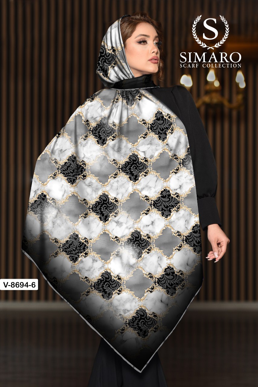 روسری حریر کرپ 