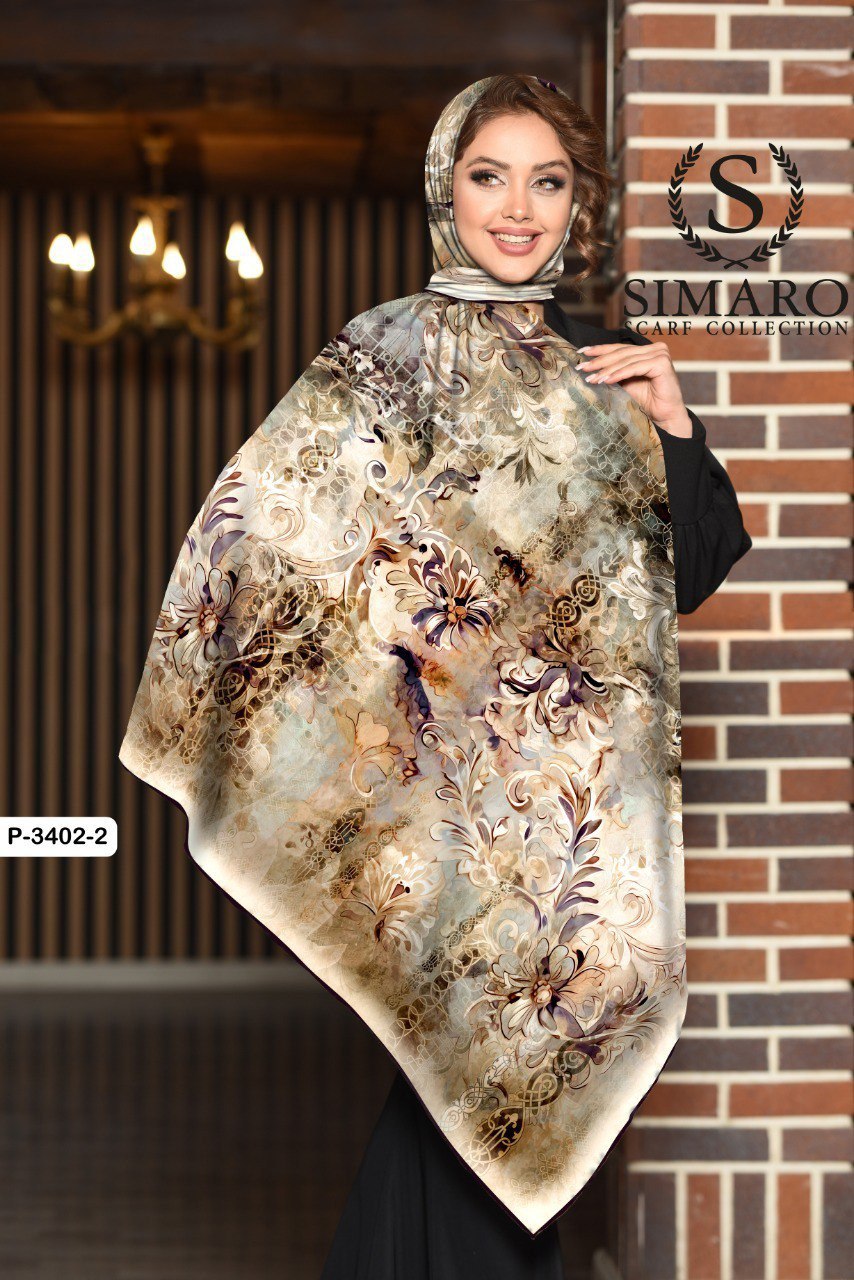 روسری حریر کرپ 