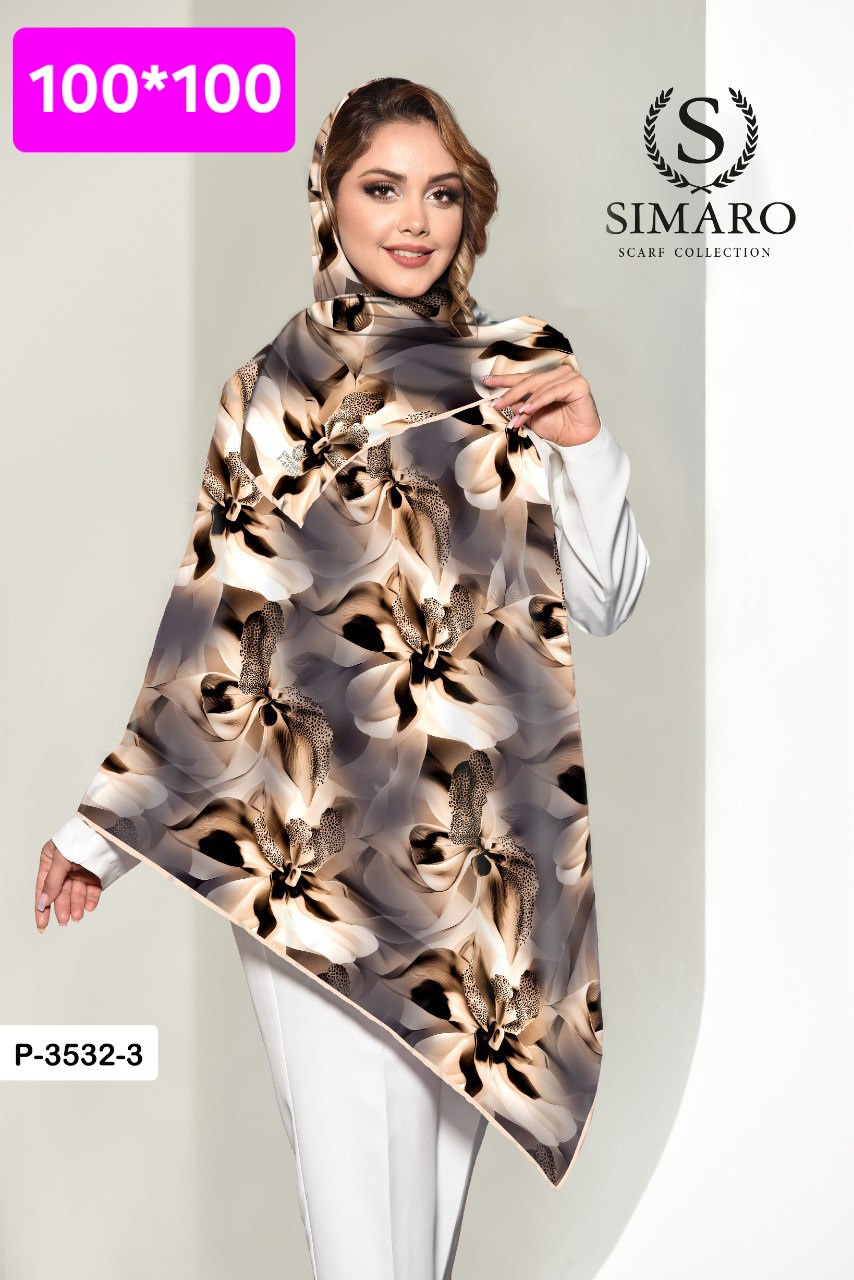 روسری حریر کرپ 