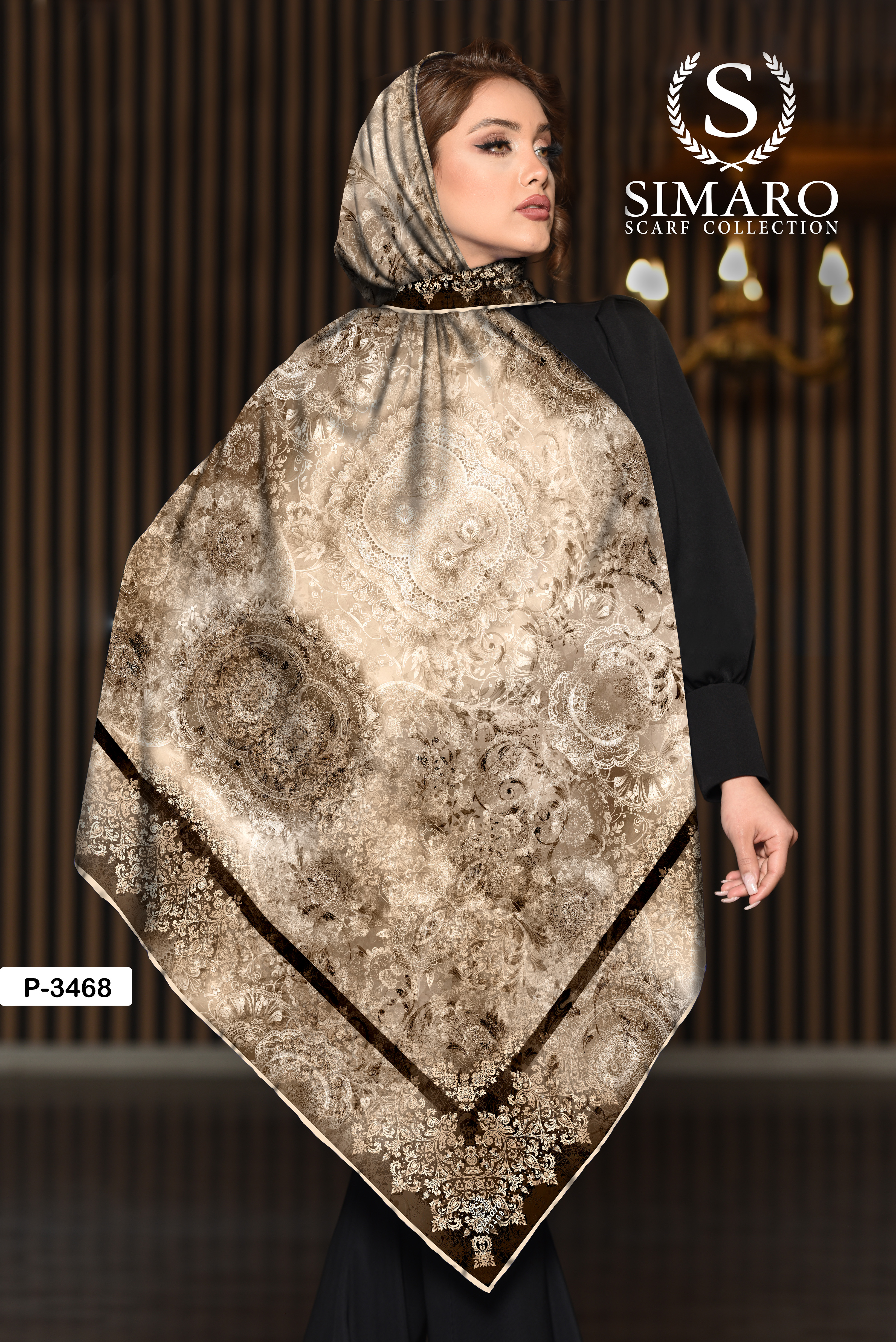 روسری حریر کرپ 