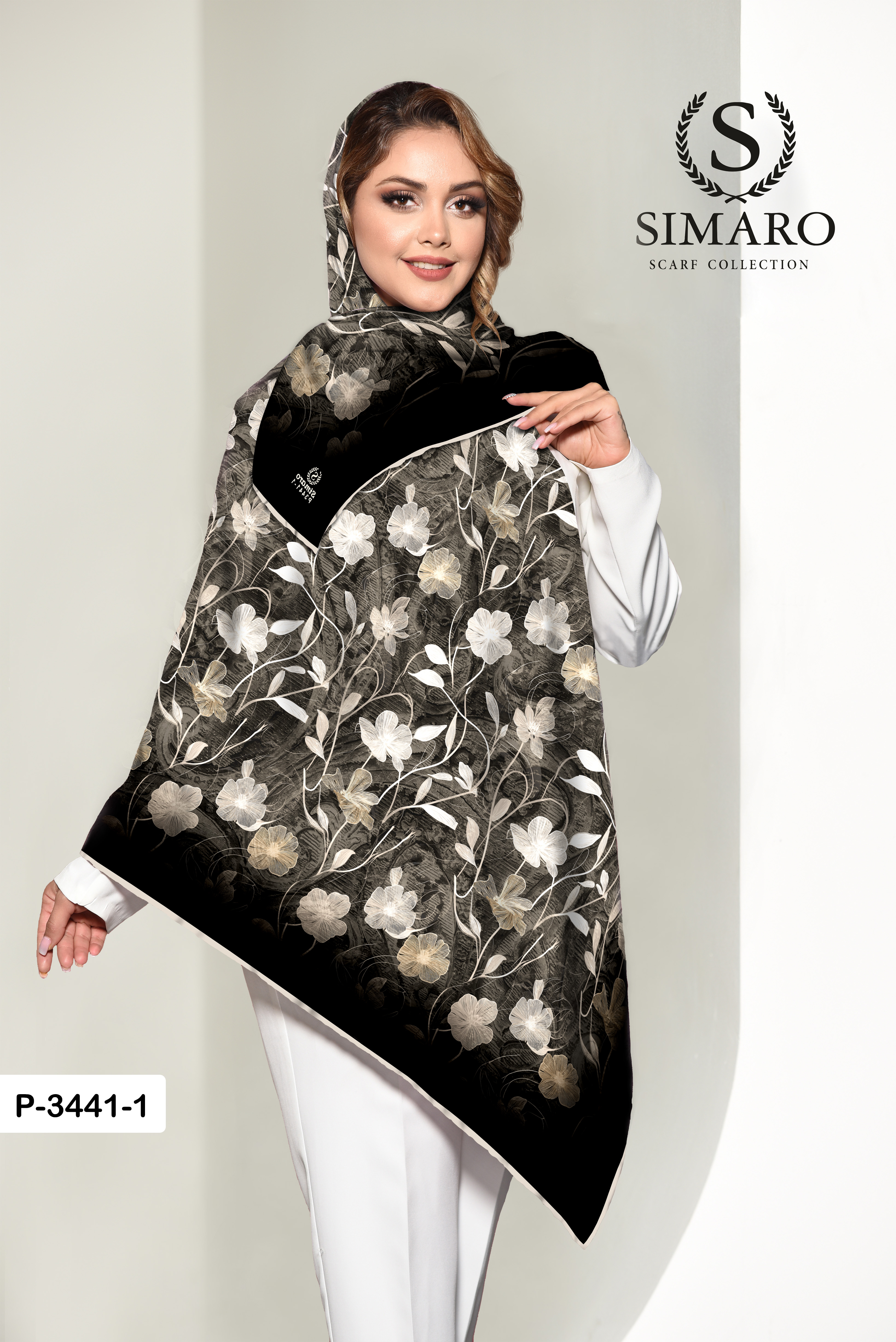 روسری حریر کرپ 