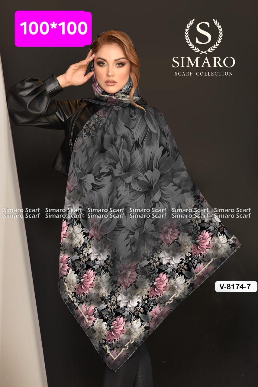 روسری حریر کرپ 