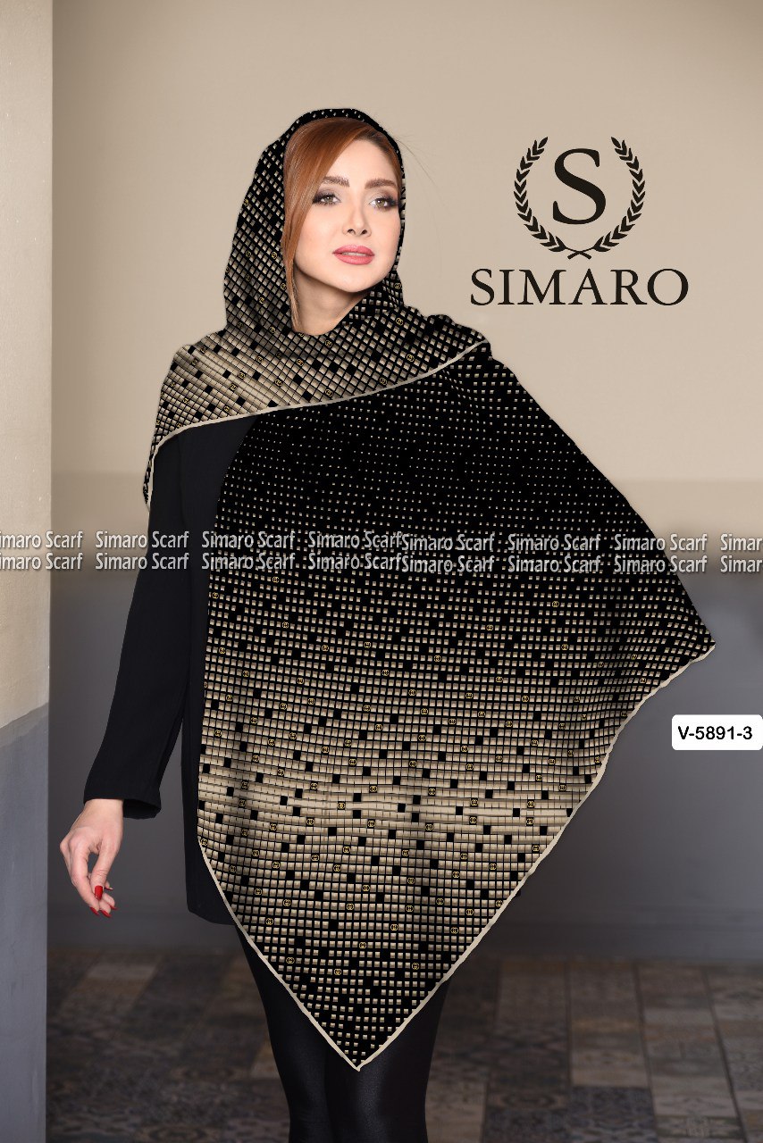 روسری حریر کرپ 