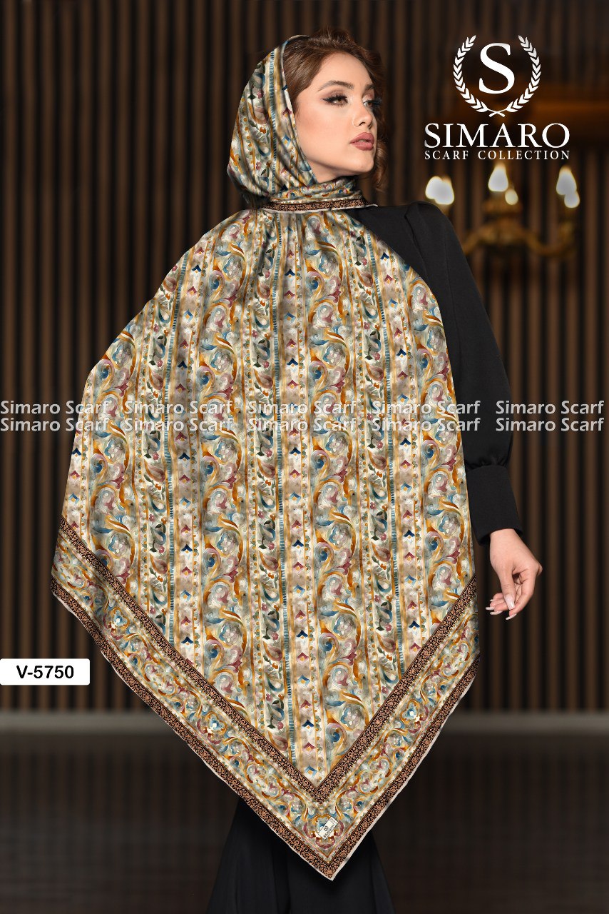 روسری حریر کرپ 