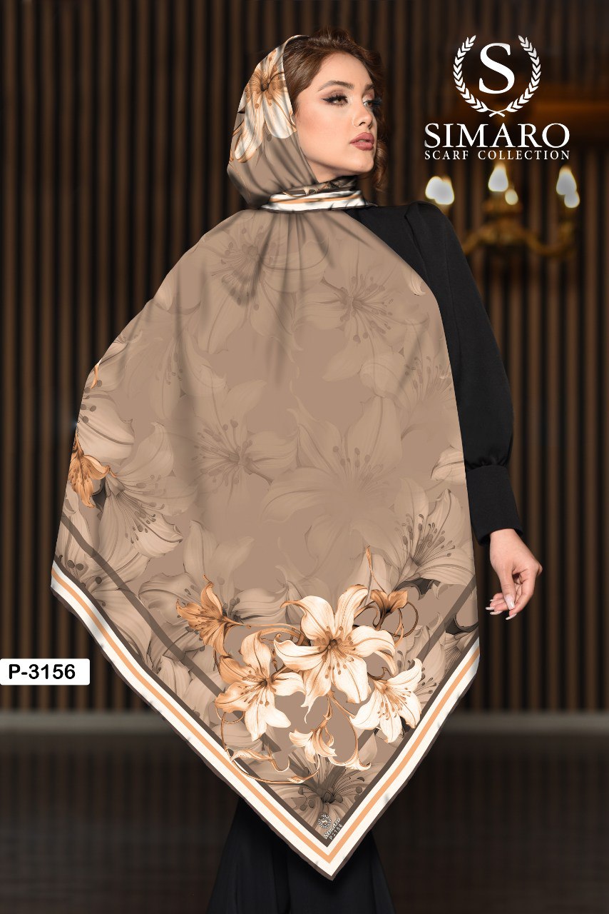 روسری حریر کرپ 