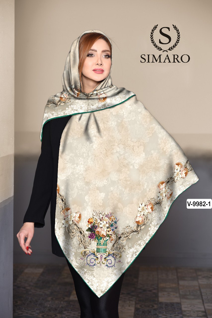 روسری حریر کرپ 