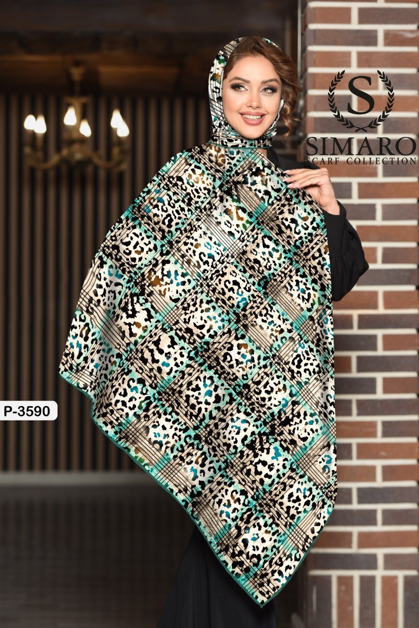 روسری حریر کرپ 