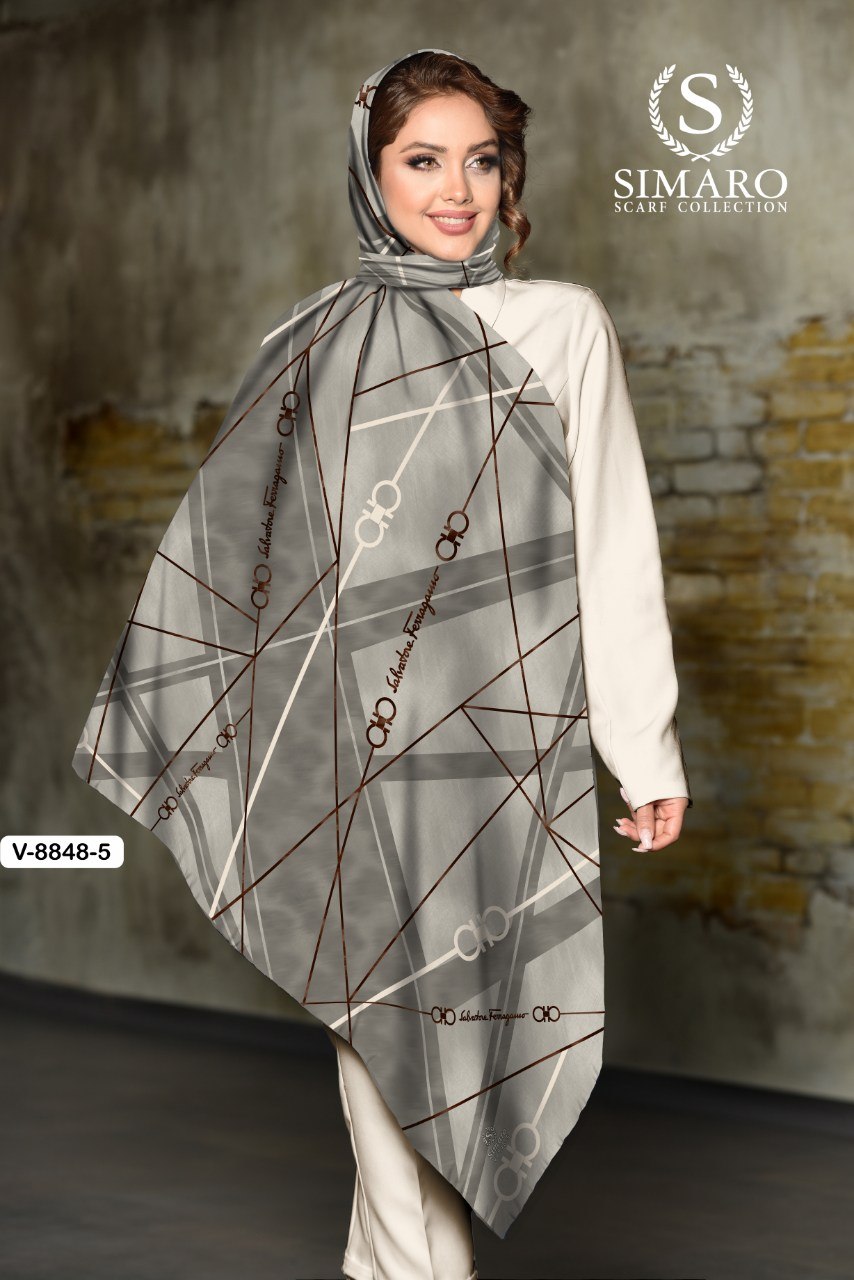 روسری حریر کرپ 