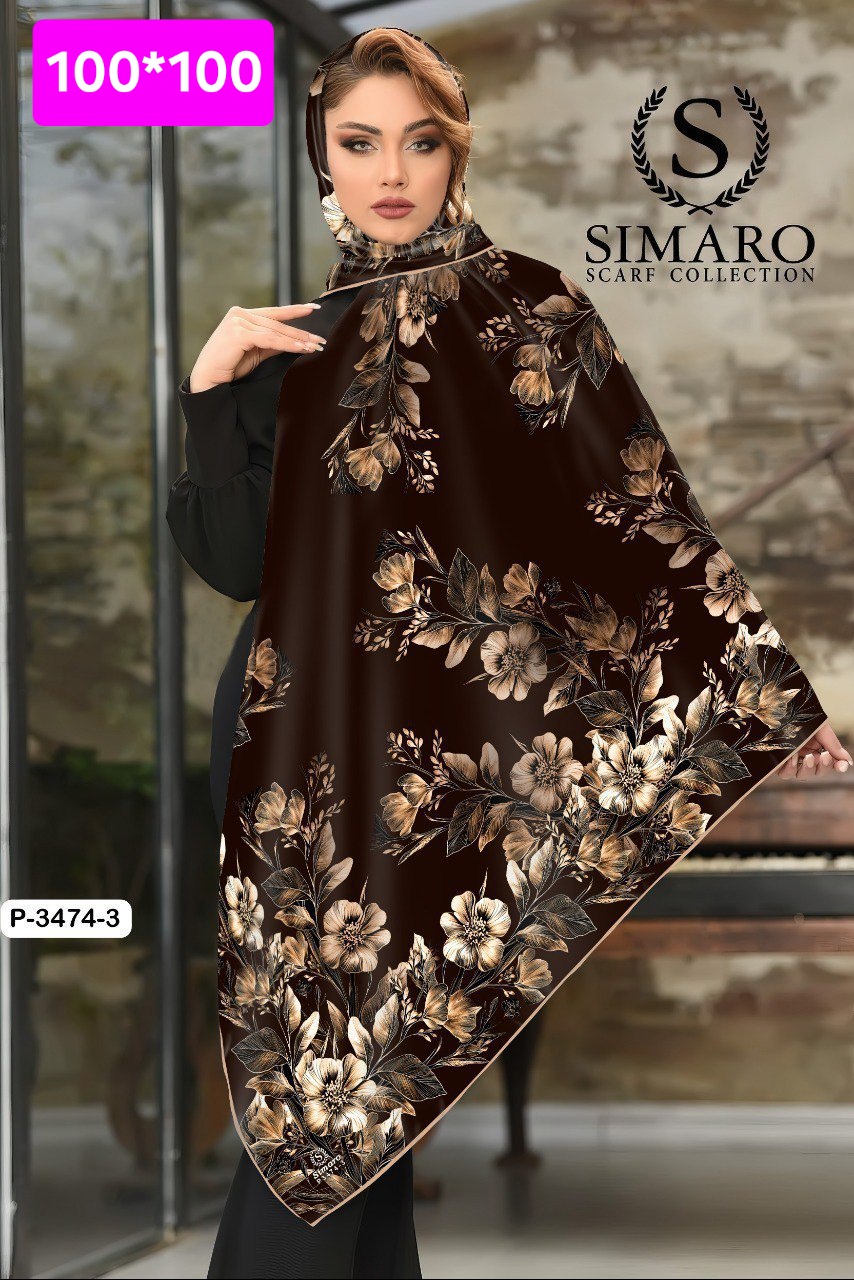 روسری حریر کرپ 