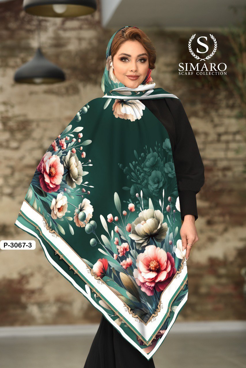 روسری حریر کرپ 