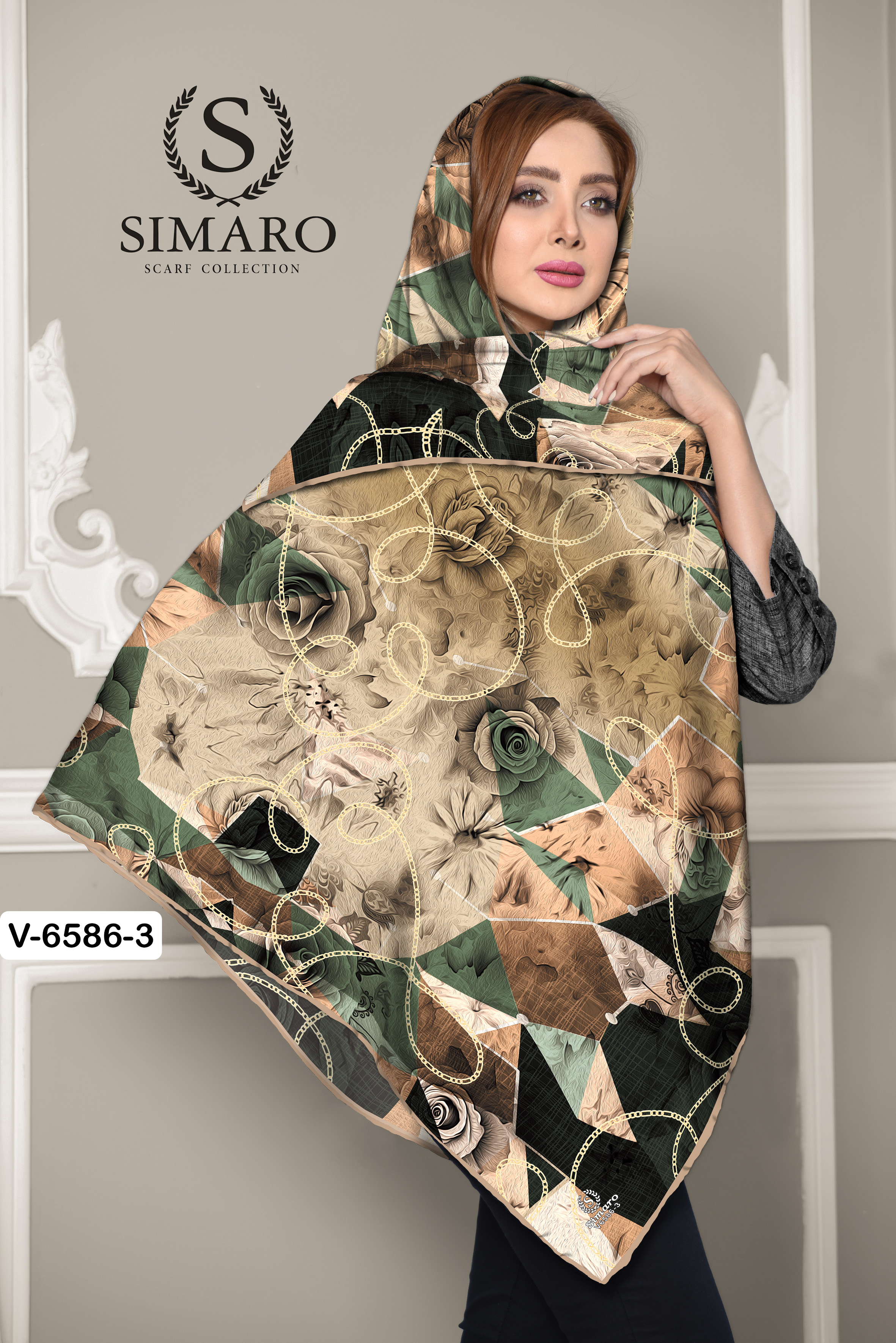 روسری حریر کرپ 