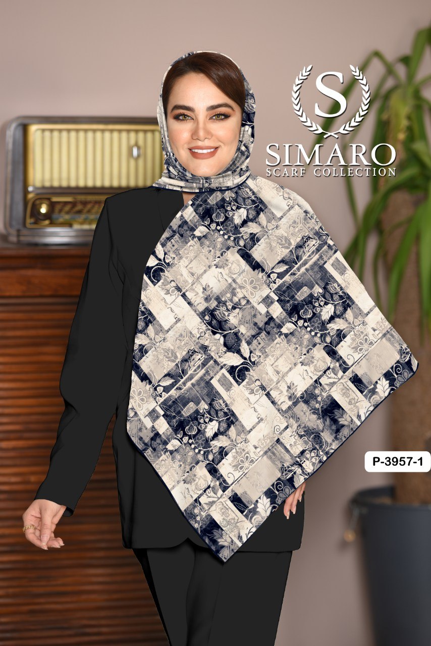 روسری حریر کرپ 