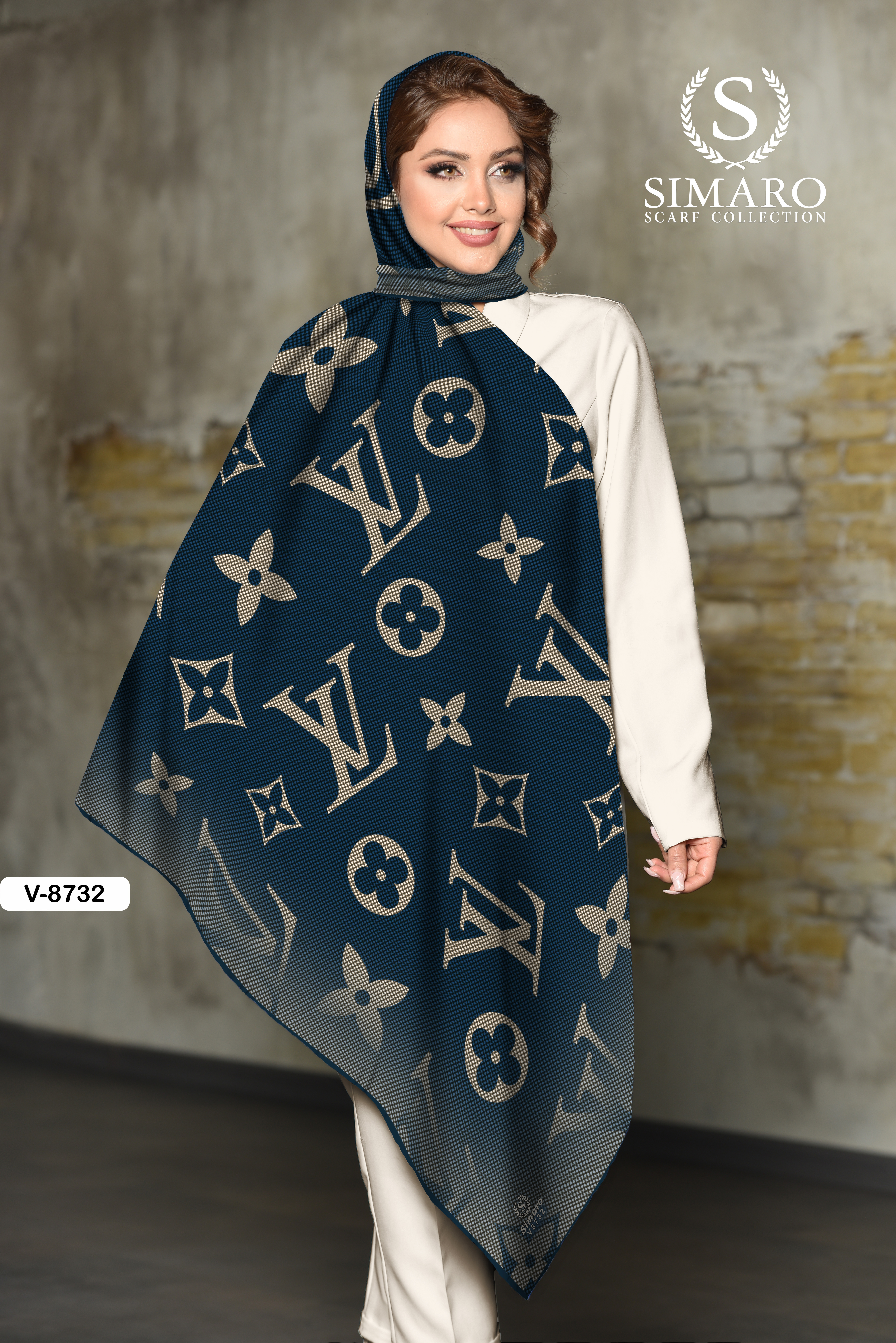 روسری حریر کرپ 