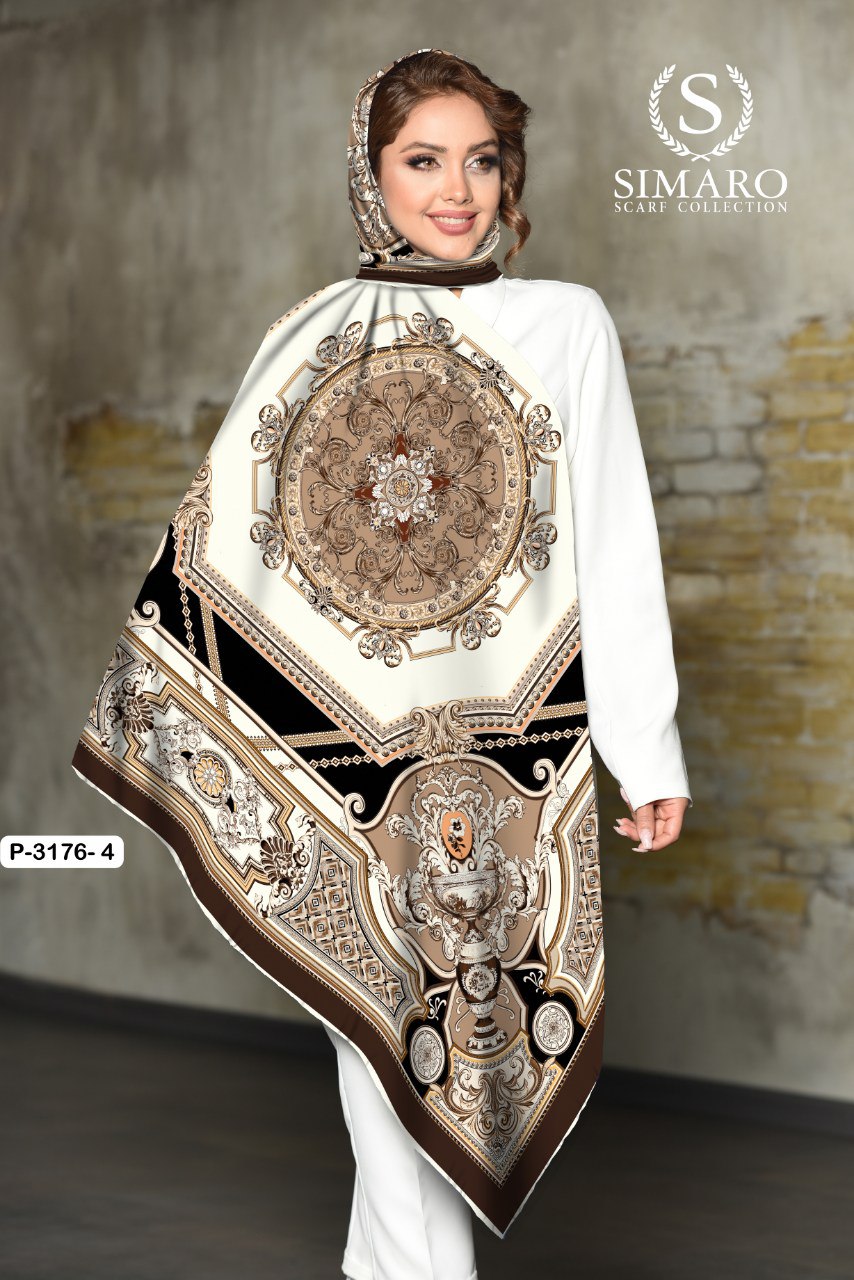 روسری حریر کرپ 