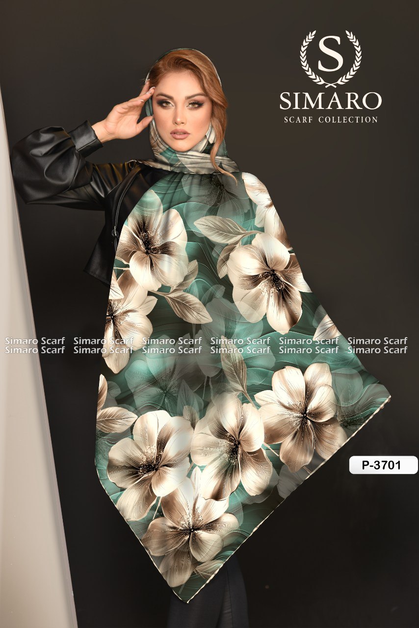 روسری حریر کرپ 