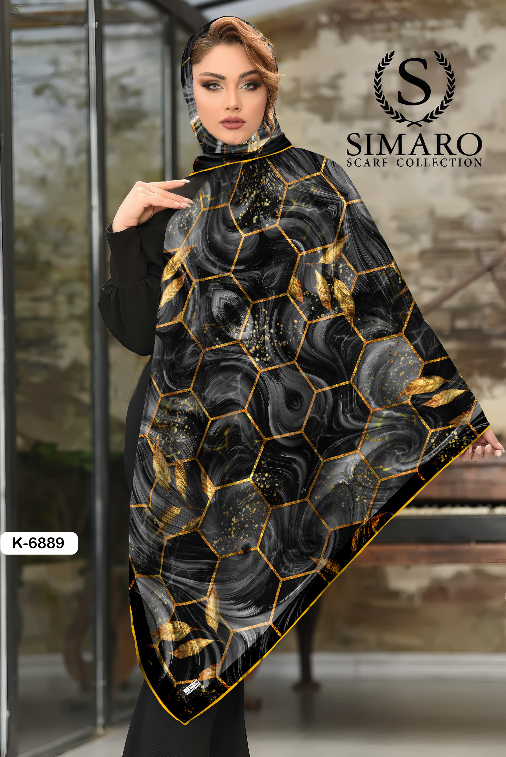 روسری حریر کرپ 