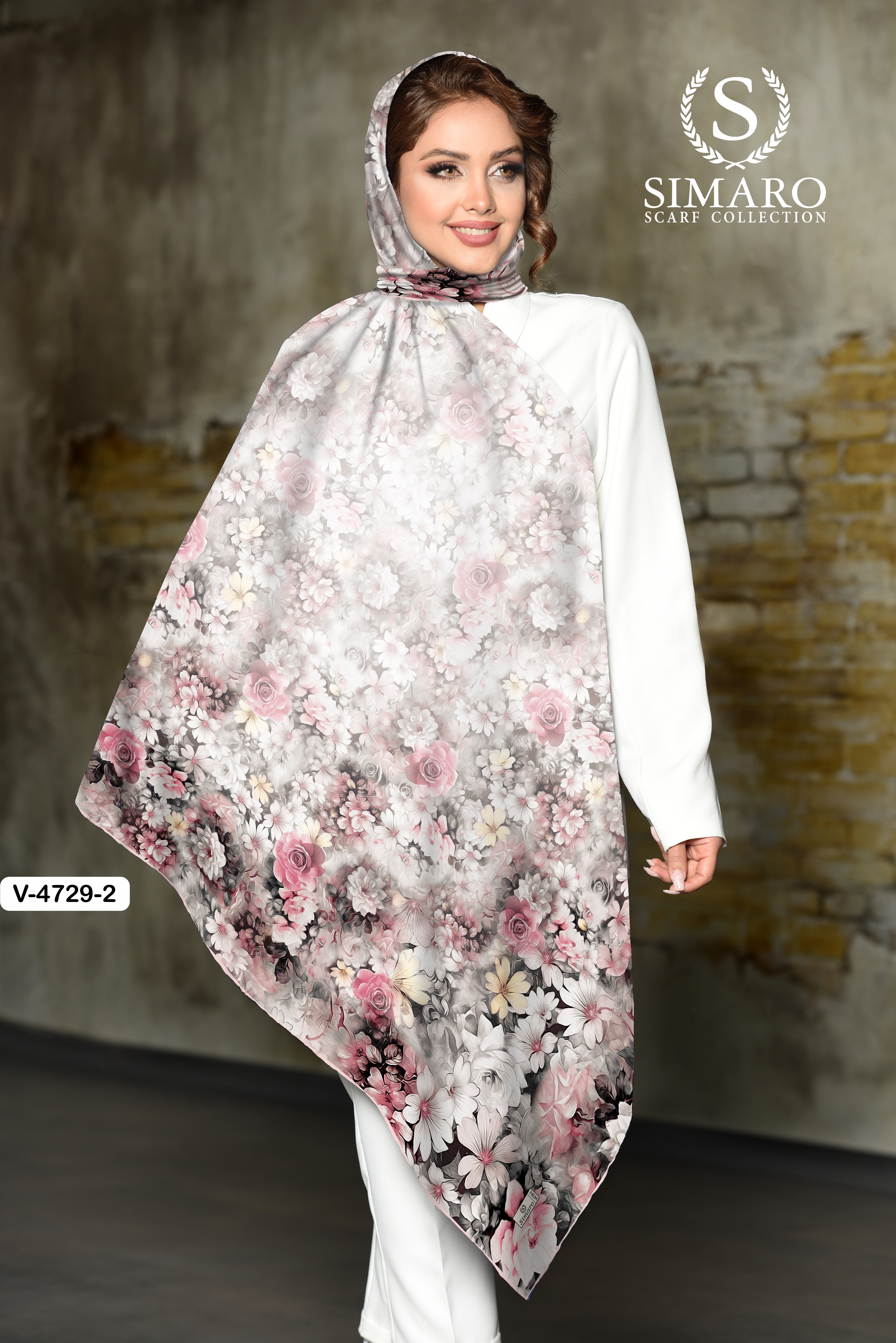 روسری حریر کرپ 