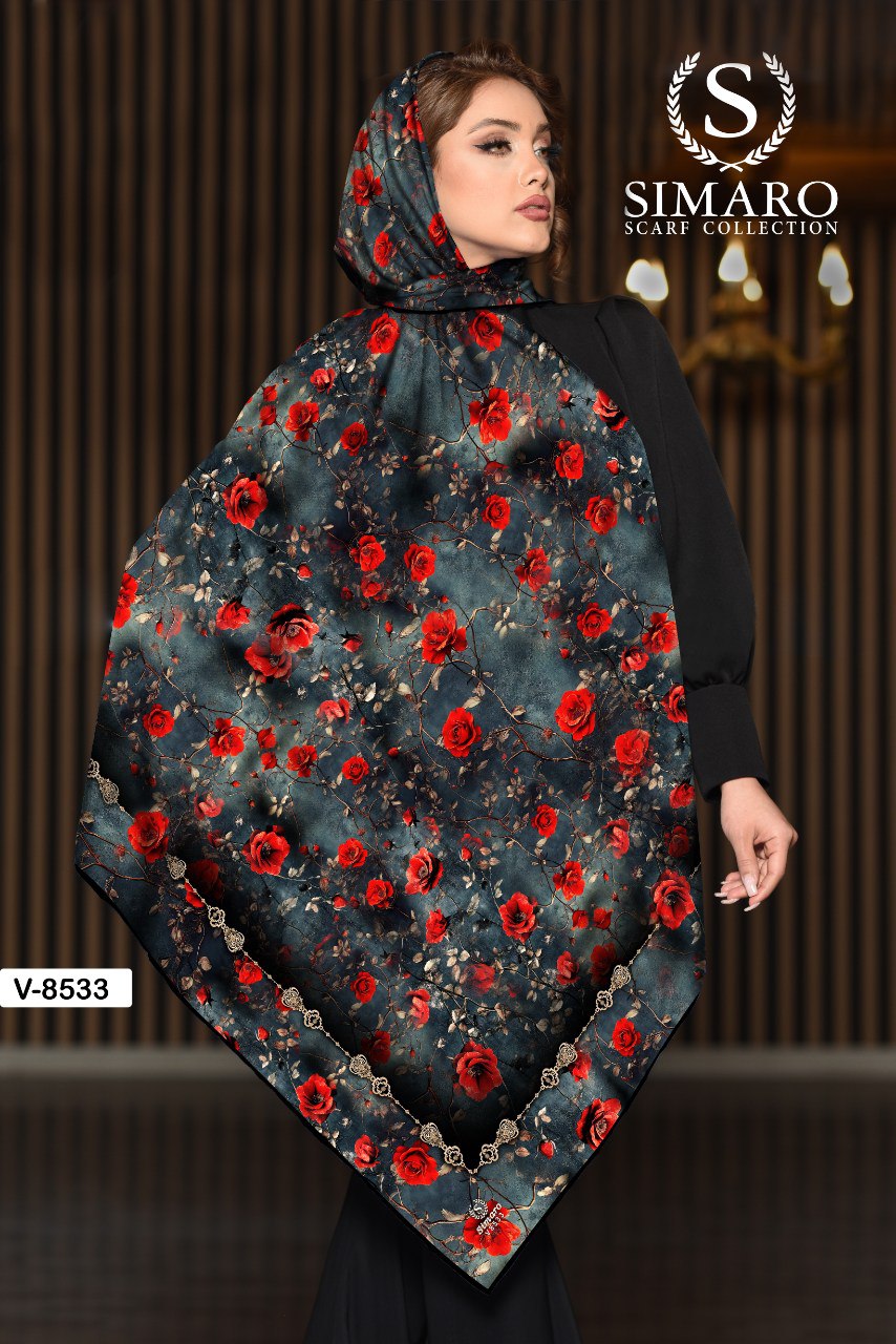 روسری حریر کرپ 