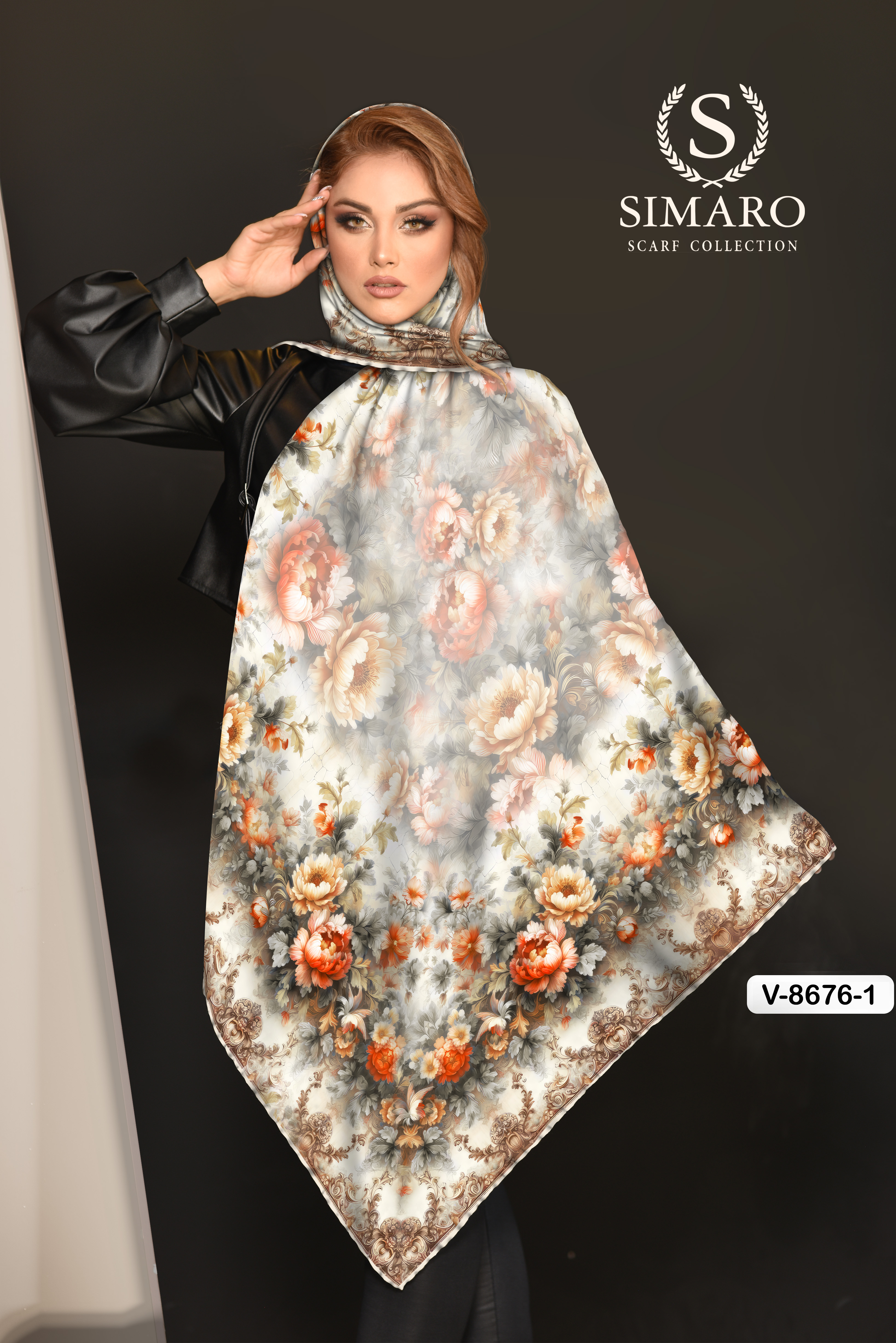 روسری حریر کرپ 