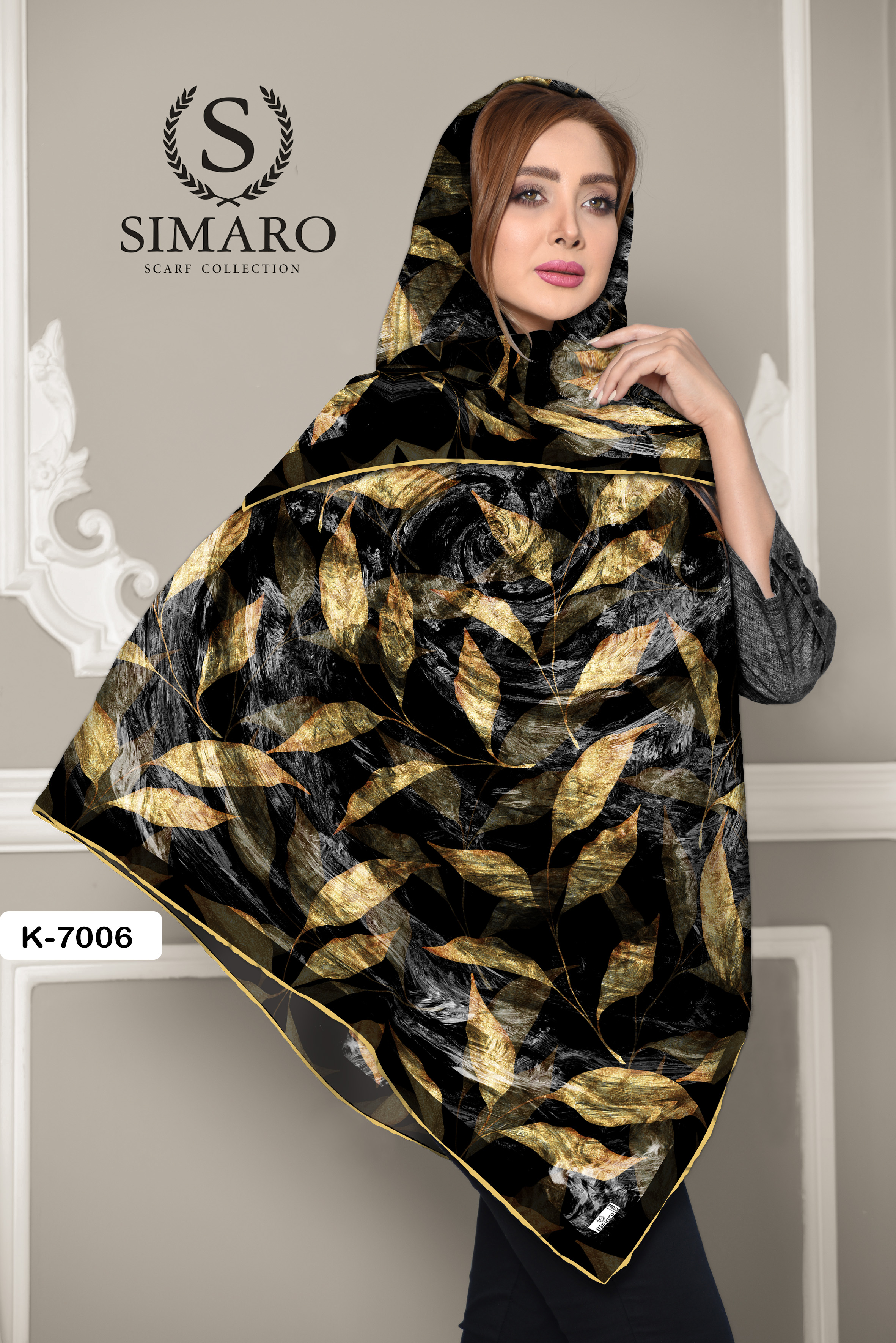 روسری حریر کرپ 