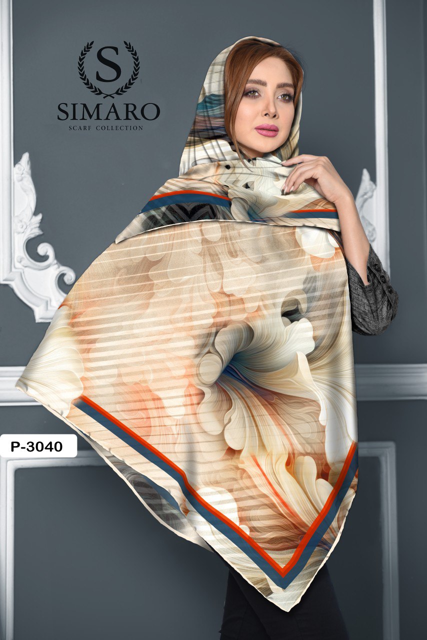 روسری حریر کرپ 