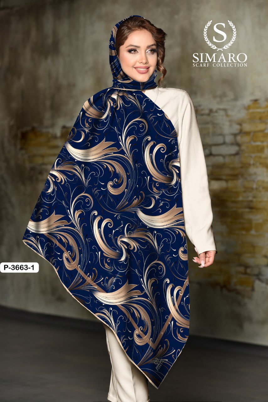 روسری حریر کرپ 