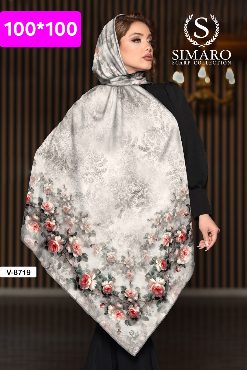 روسری حریر کرپ 