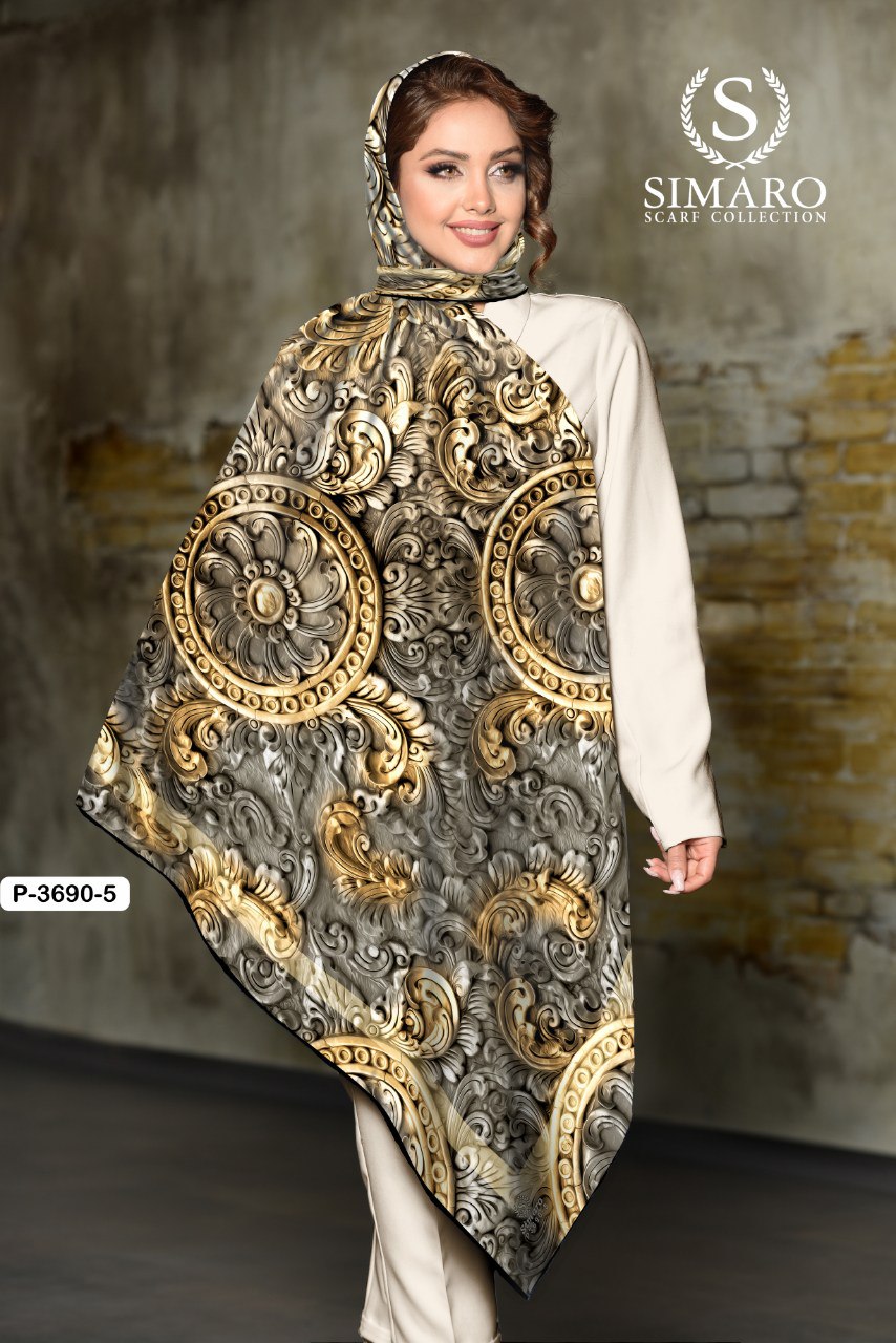 روسری حریر کرپ 