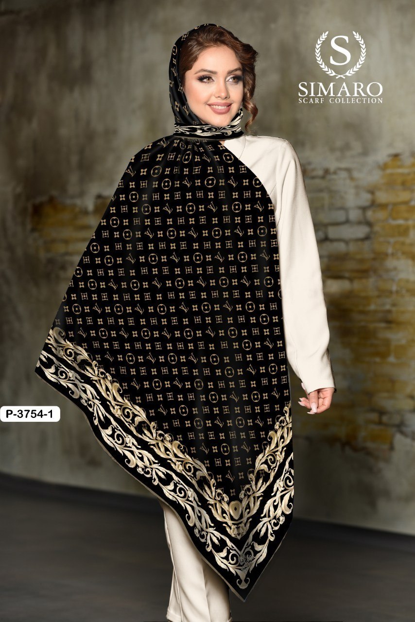 روسری حریر کرپ 