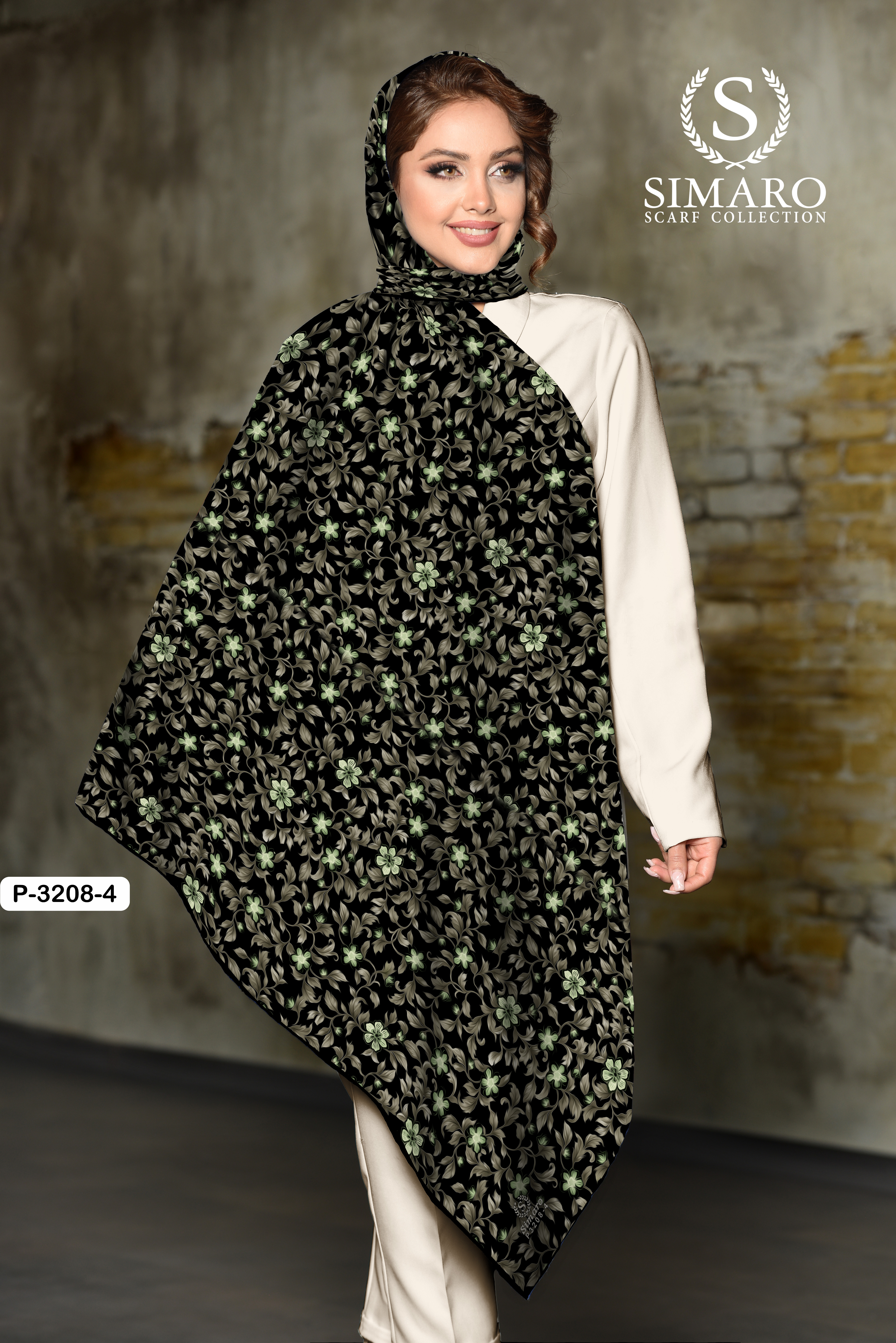 روسری حریر کرپ 