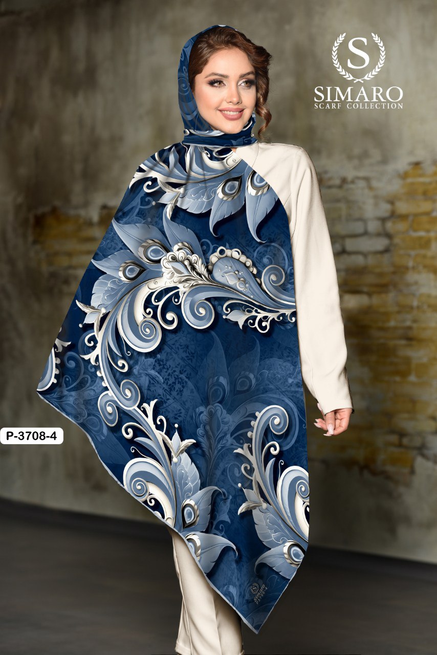 روسری حریر کرپ 