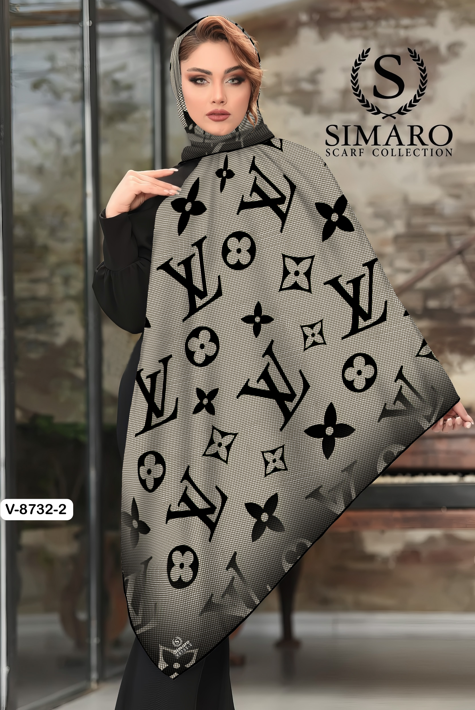 روسری حریر کرپ 