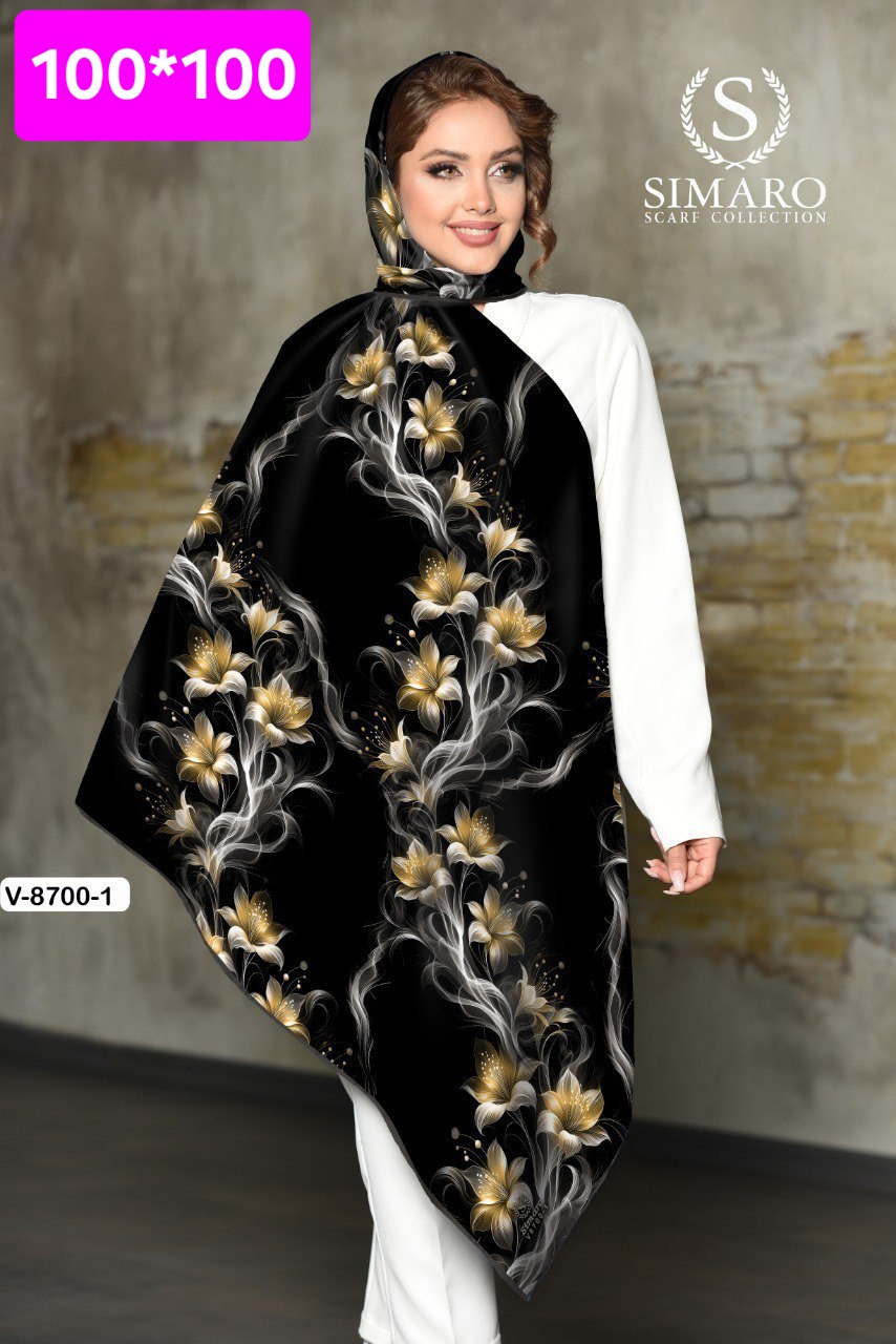 روسری حریر کرپ 