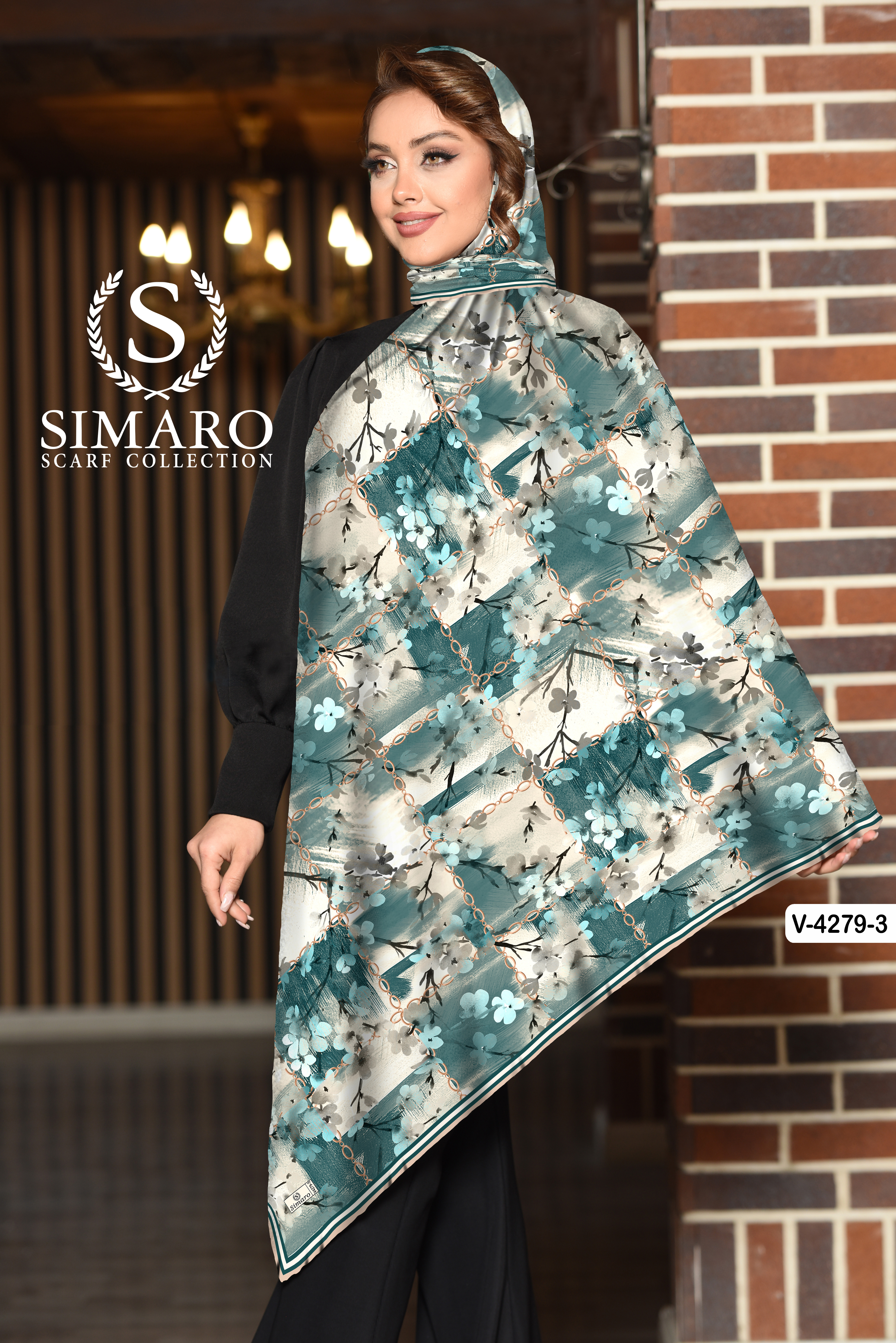 روسری حریر کرپ 