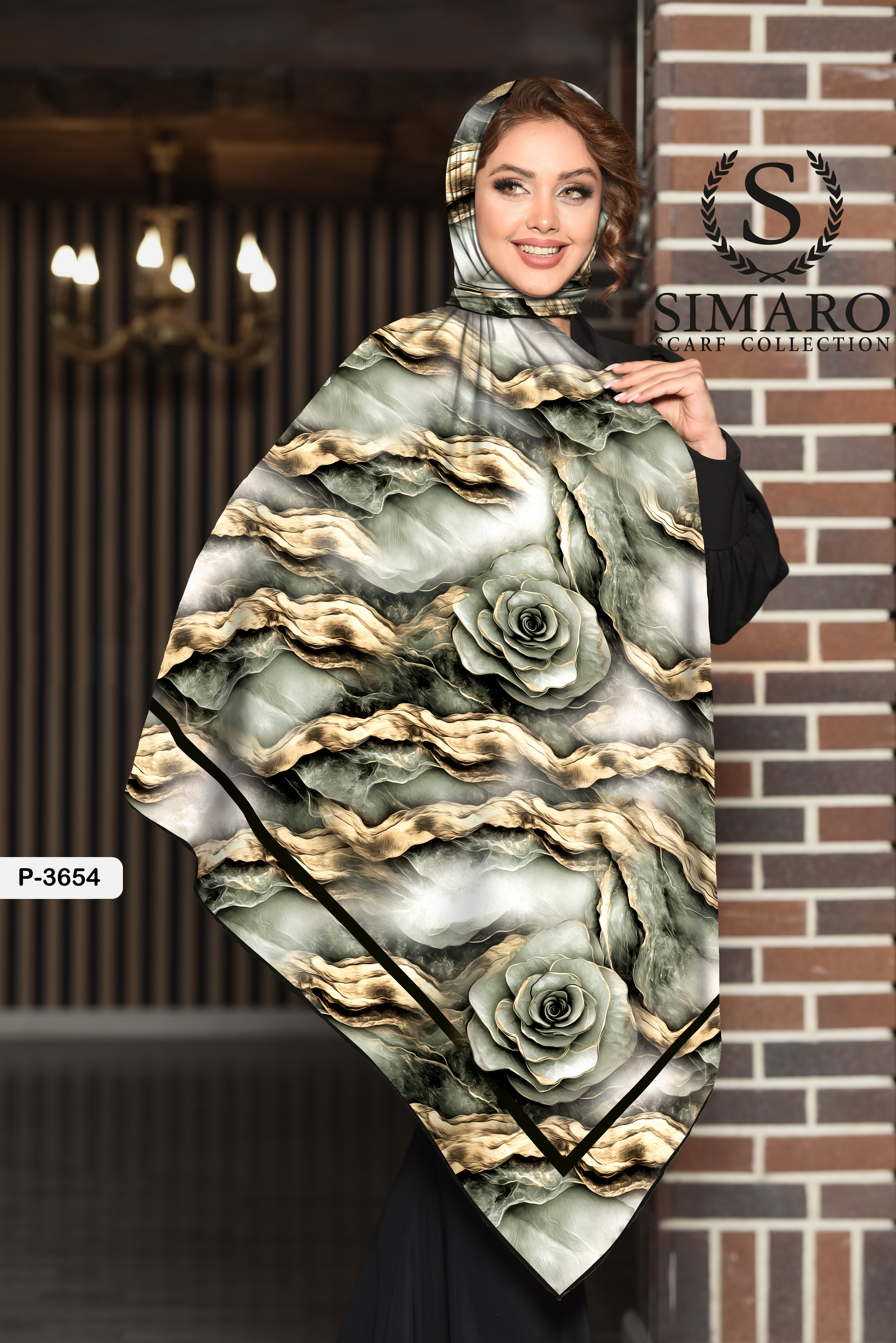 روسری حریر کرپ 