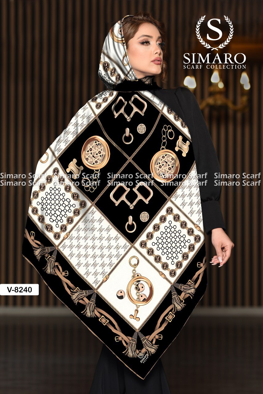 روسری حریر کرپ 
