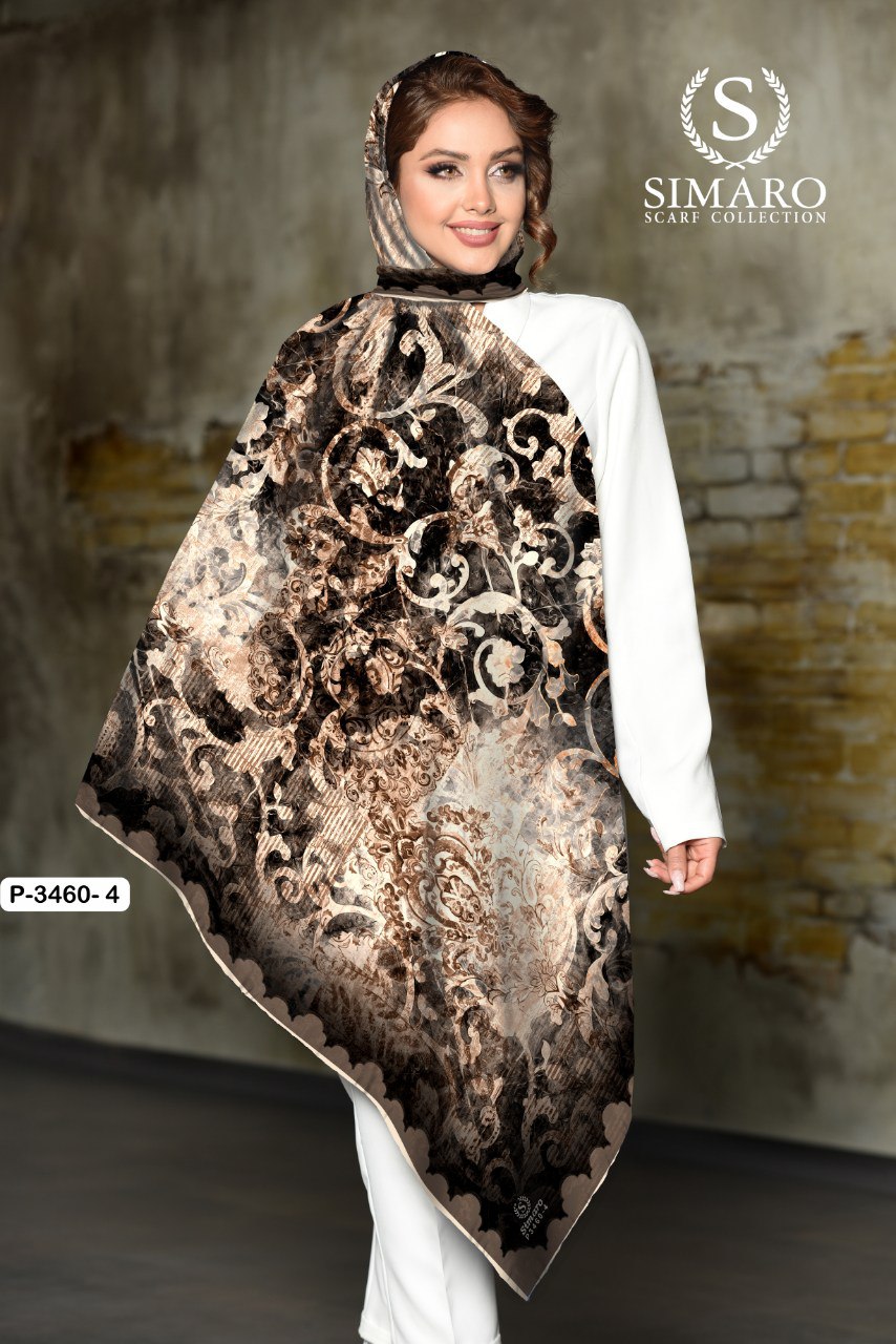 روسری حریر کرپ 