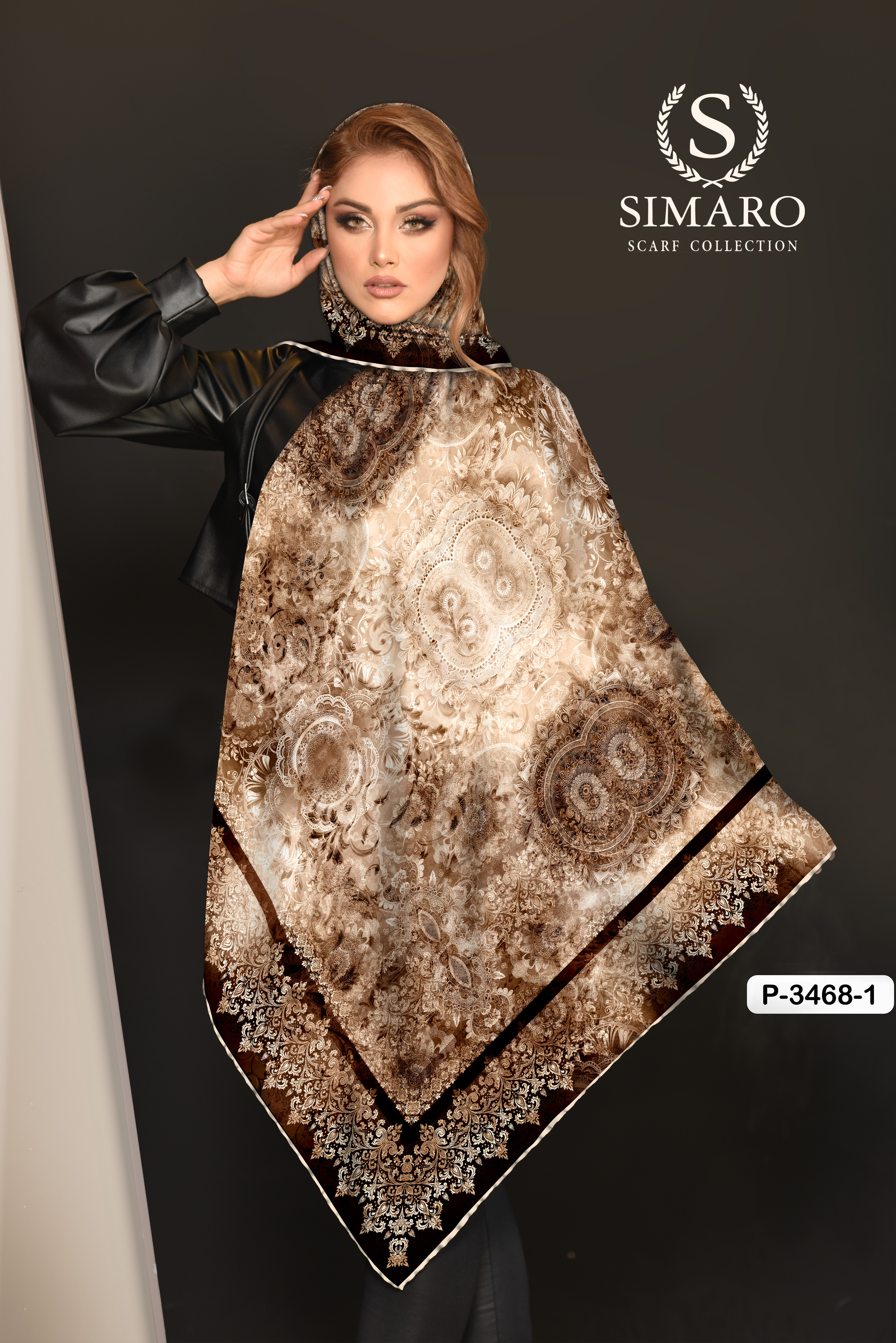 روسری حریر کرپ 