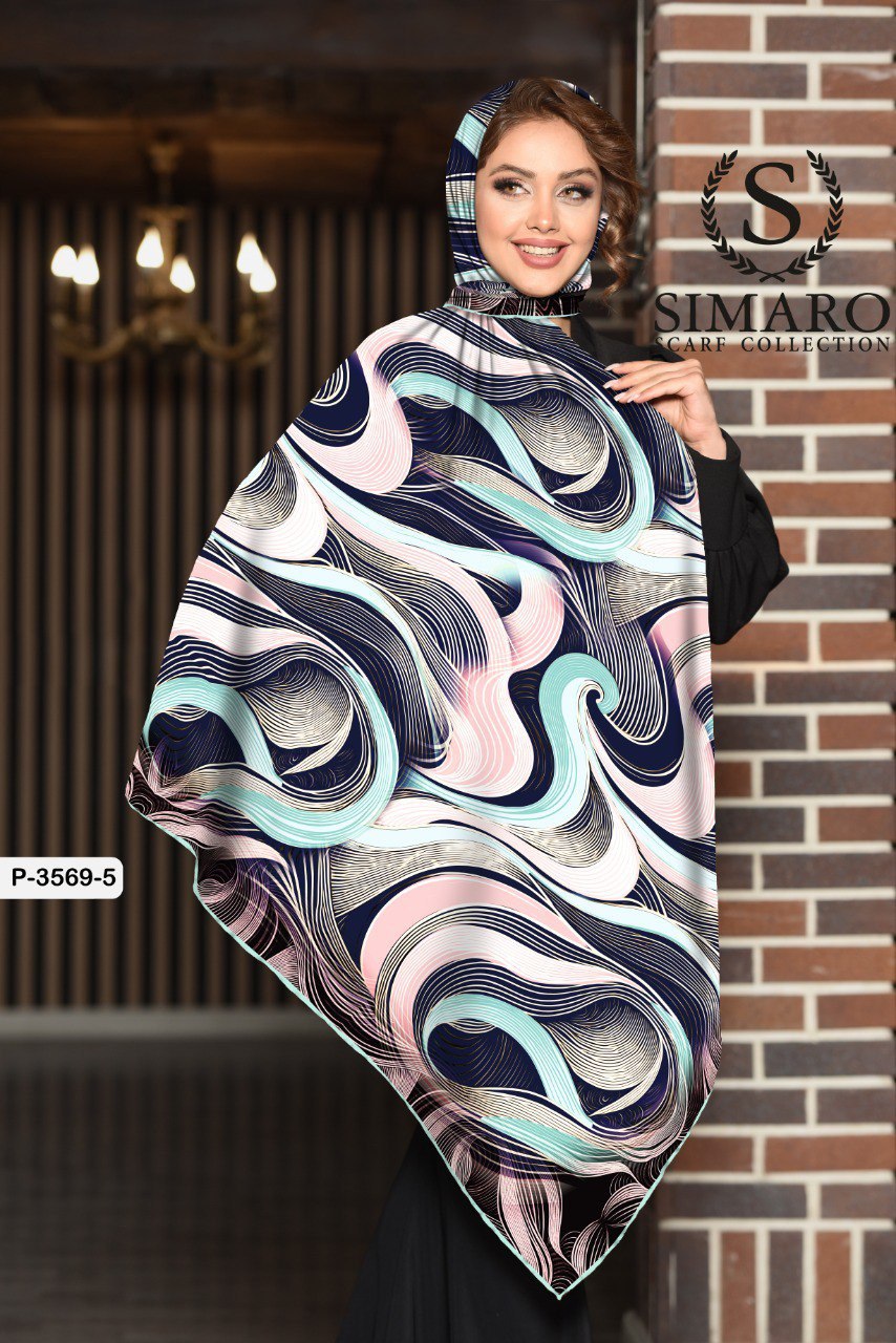 روسری حریر کرپ 