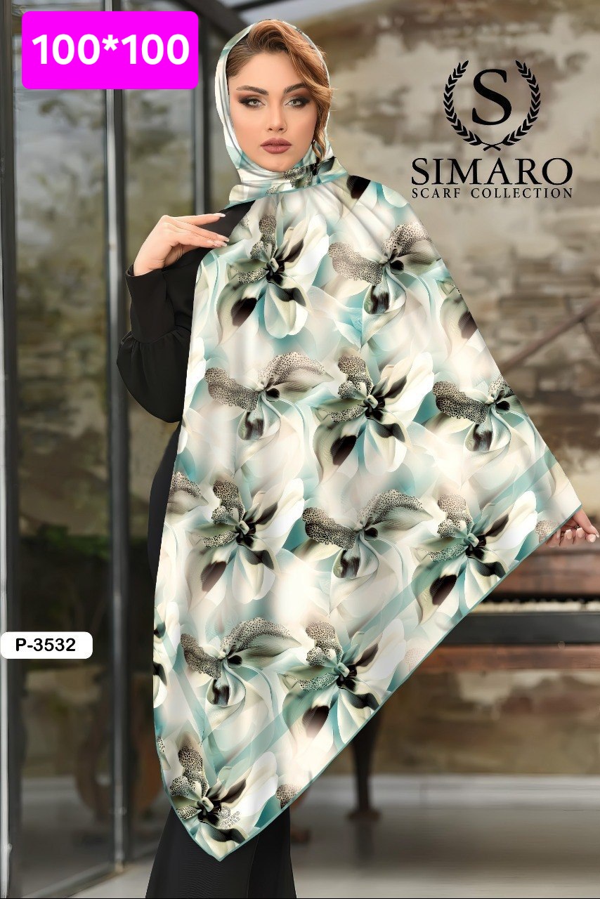 روسری حریر کرپ 