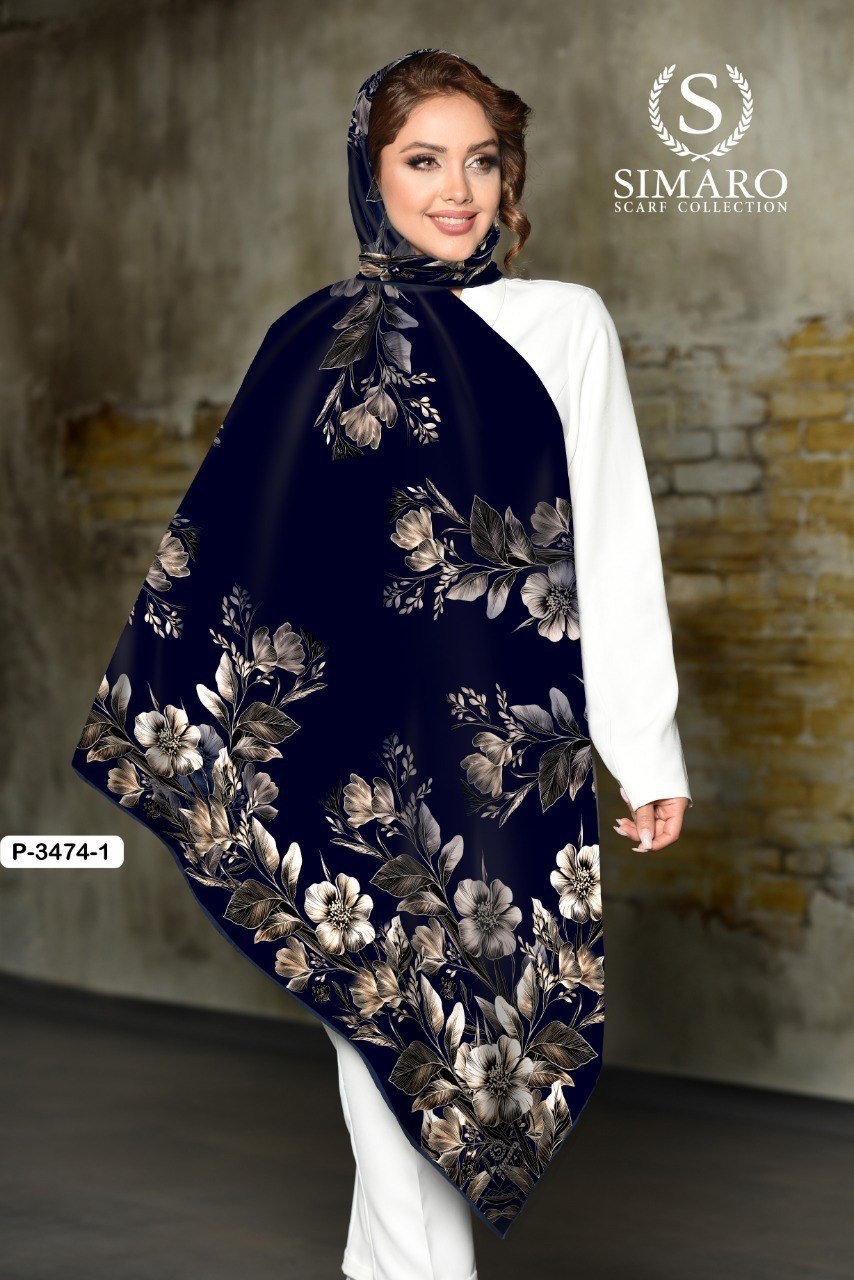 روسری حریر کرپ 