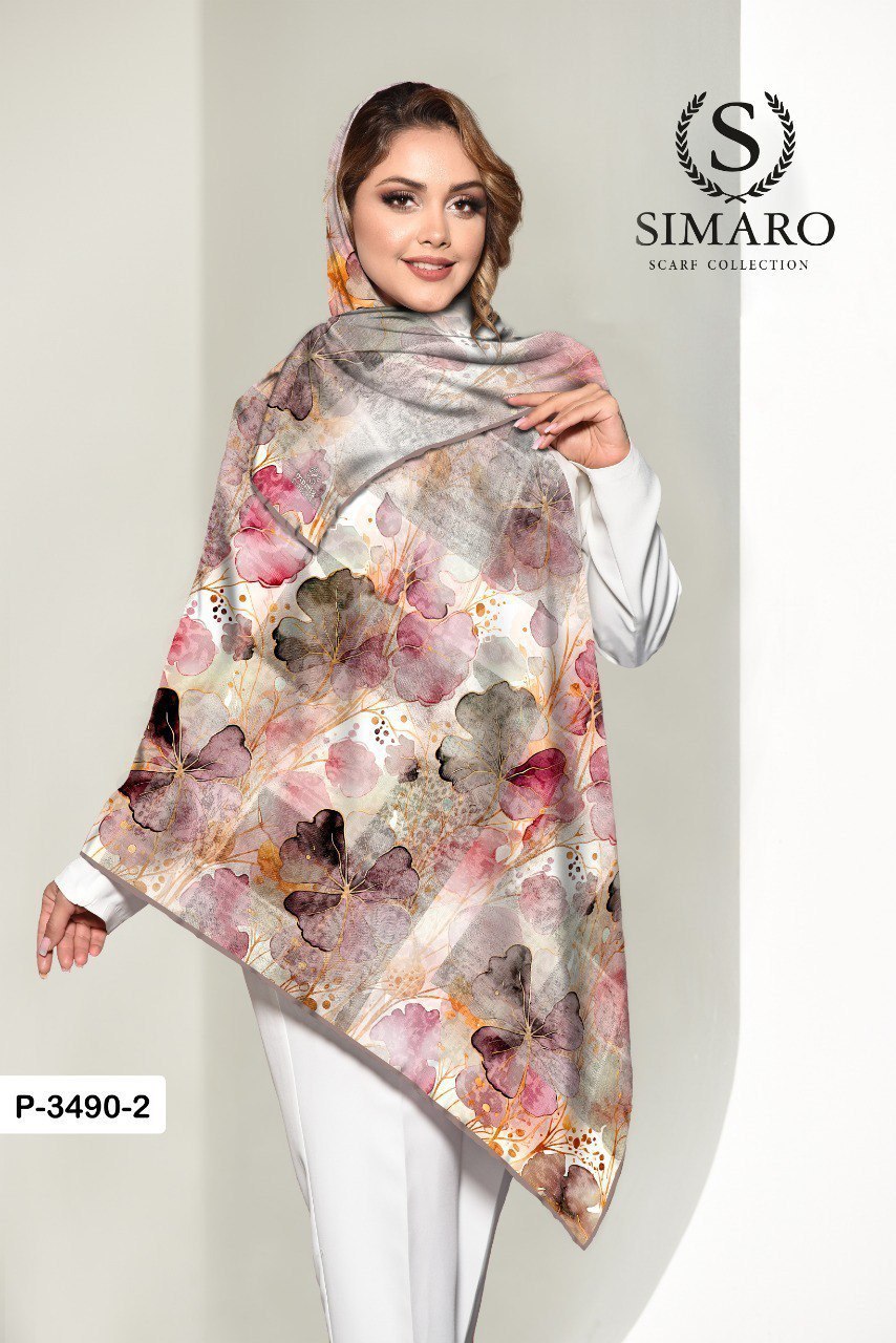 روسری حریر کرپ 