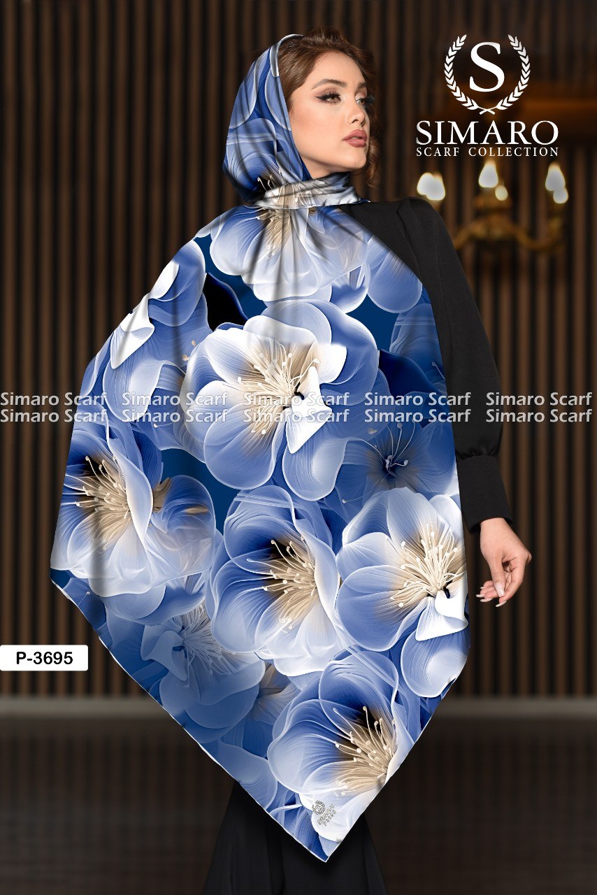 روسری حریر کرپ 