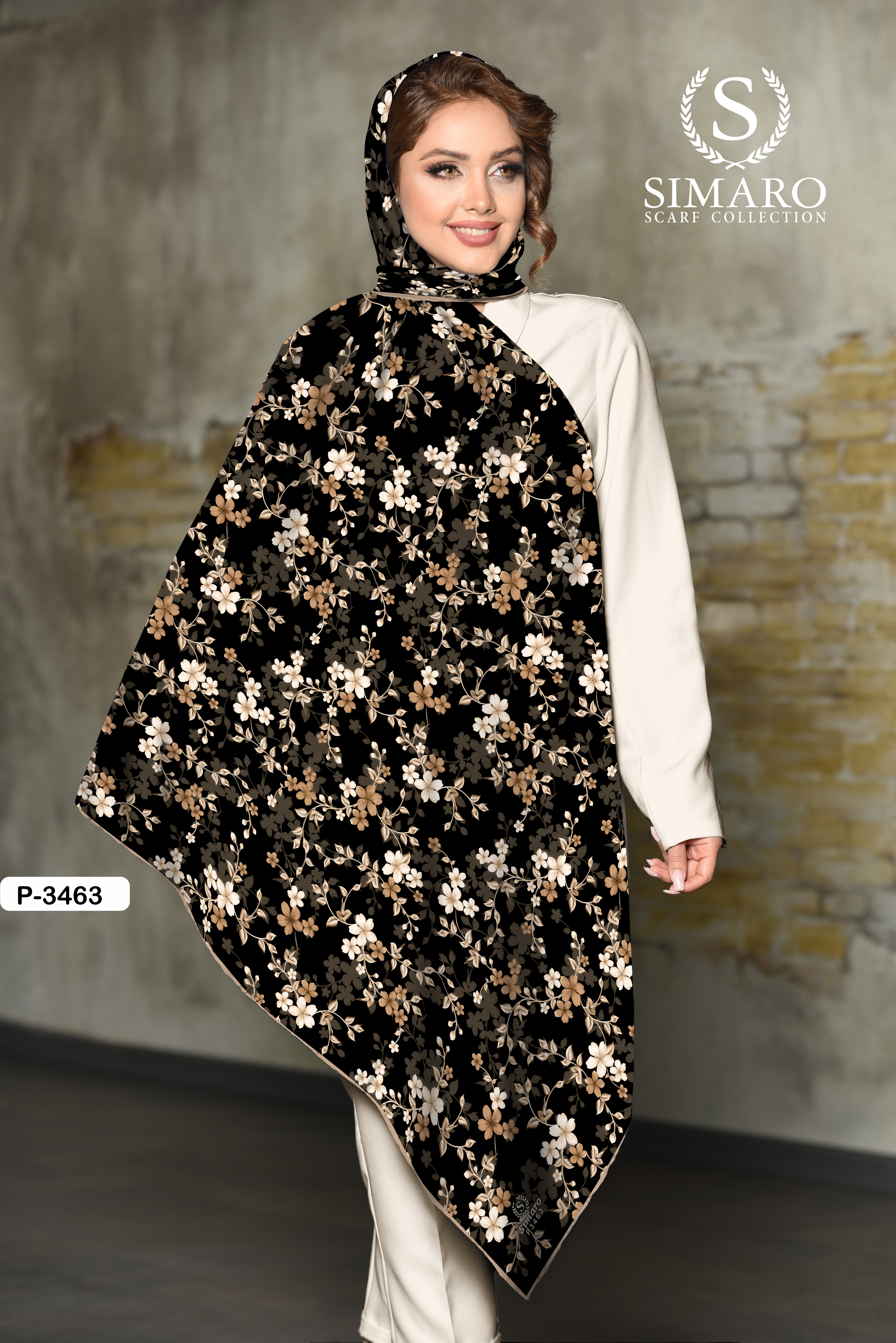 روسری حریر کرپ 