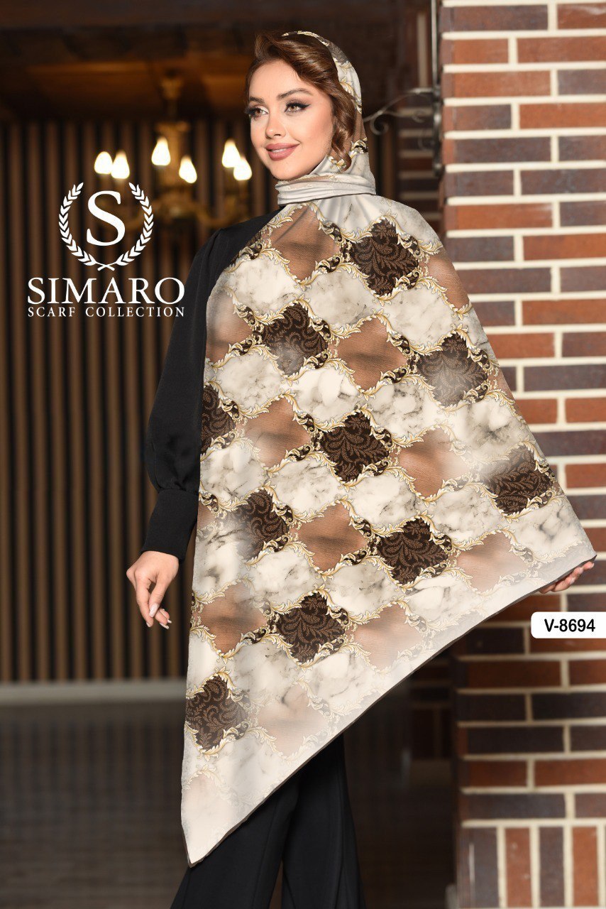 روسری حریر کرپ 