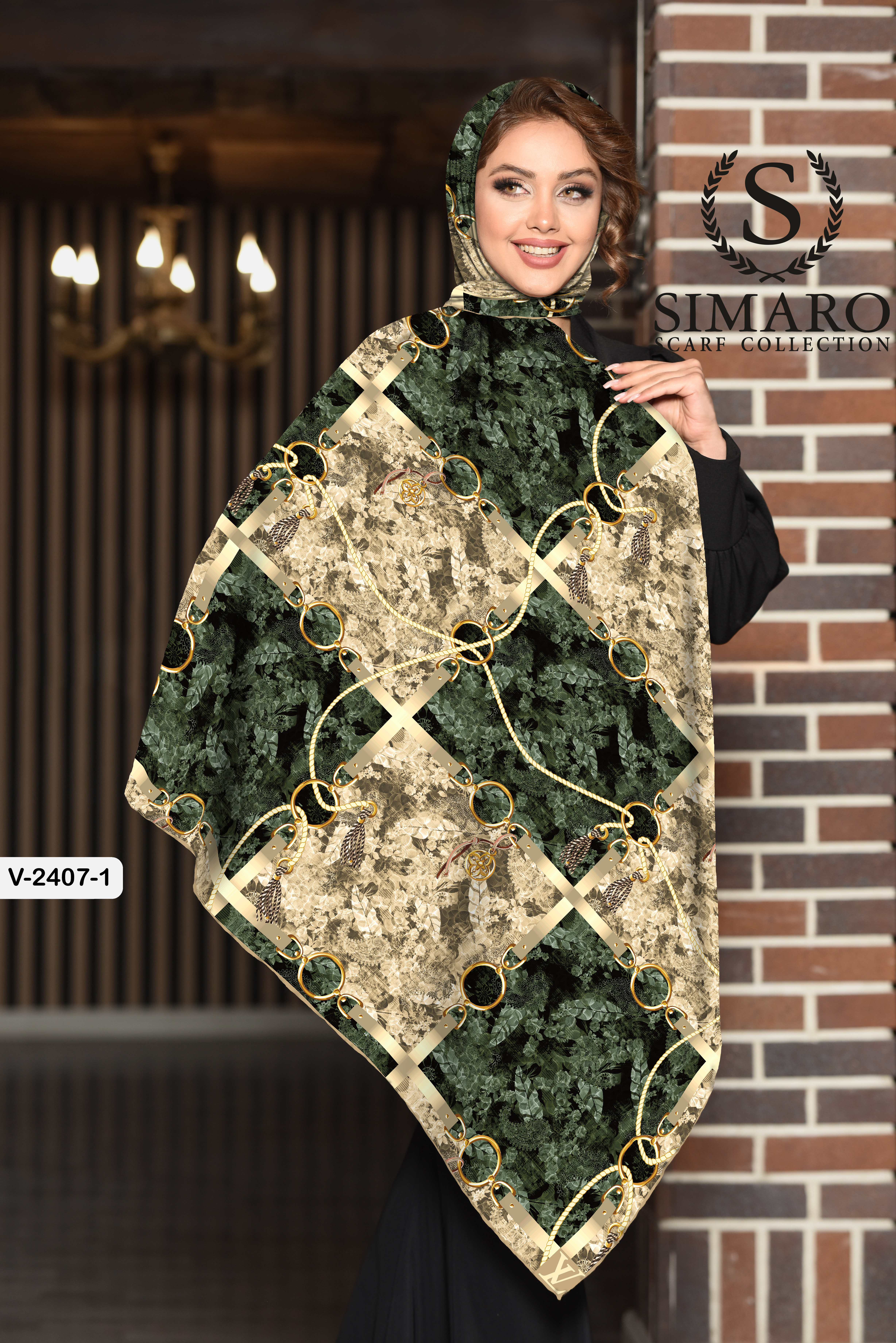 روسری حریر کرپ 