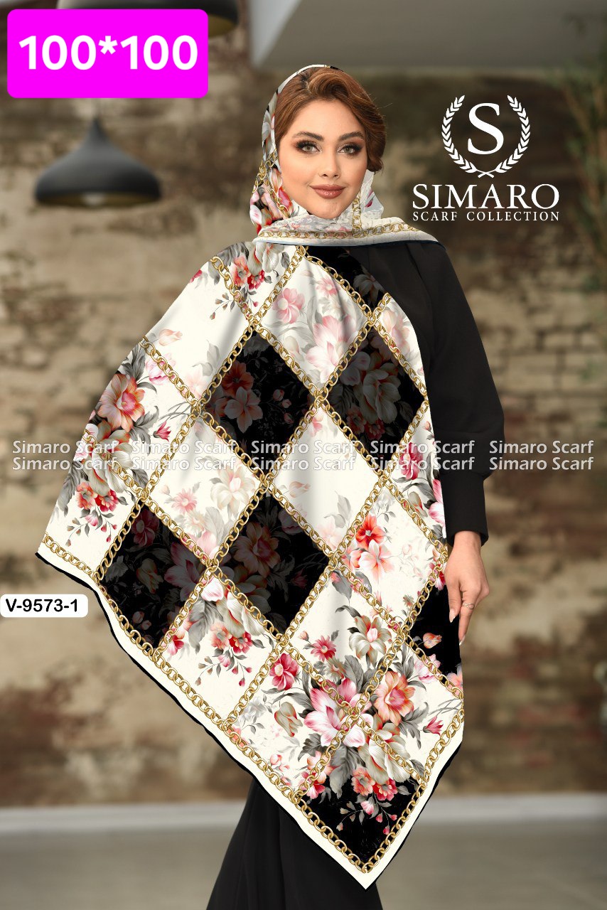 روسری حریر کرپ 