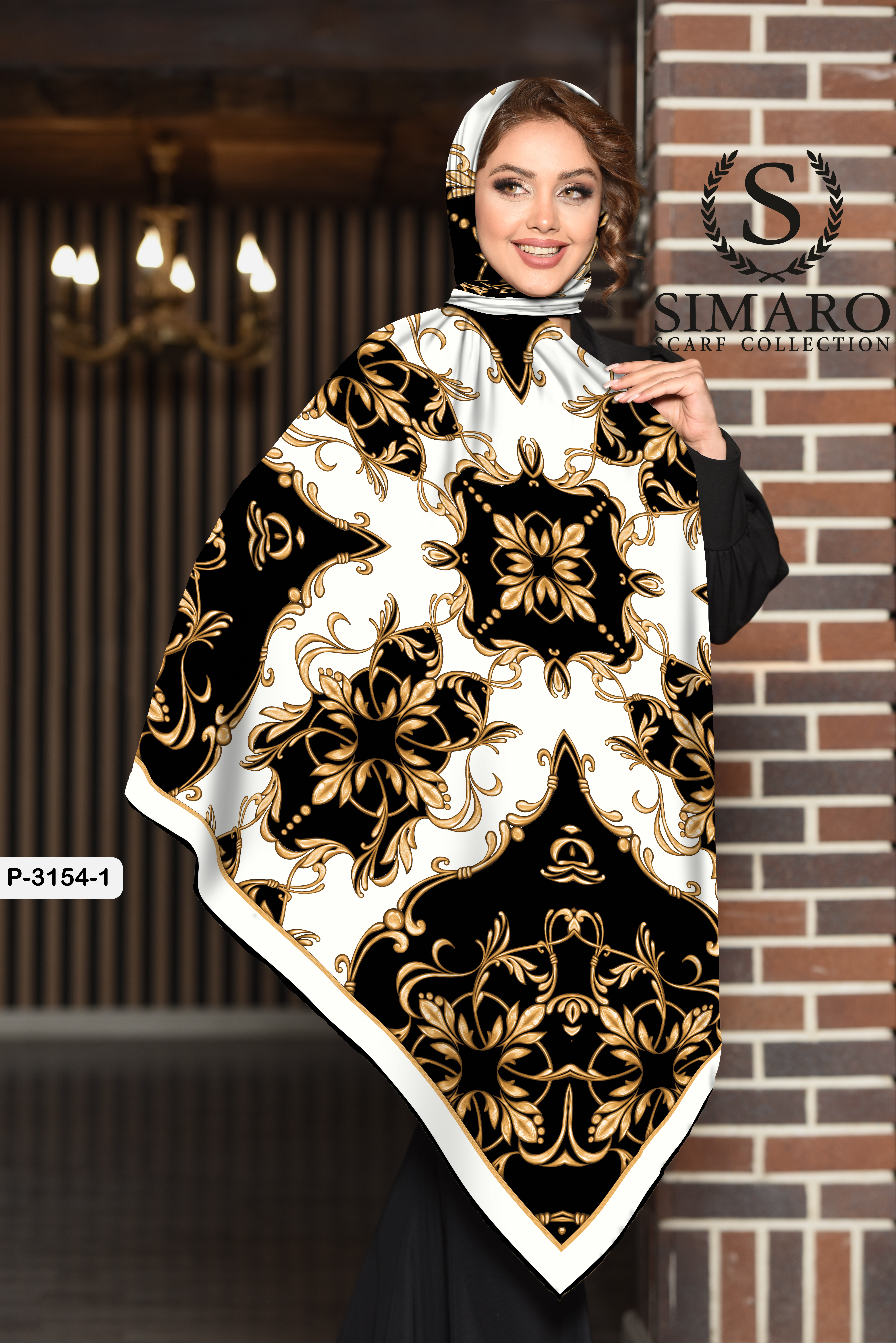 روسری حریر کرپ 