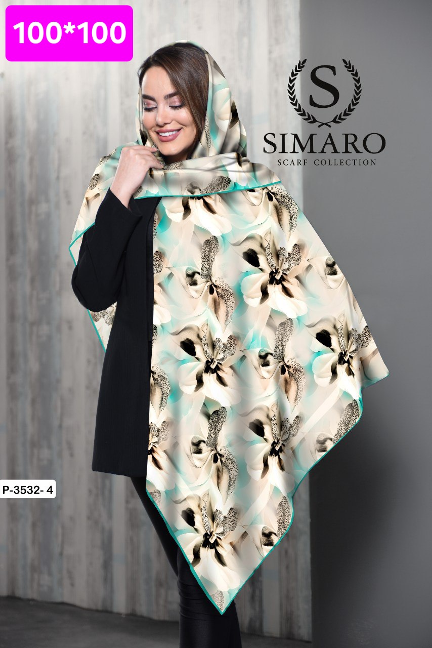 روسری حریر کرپ 